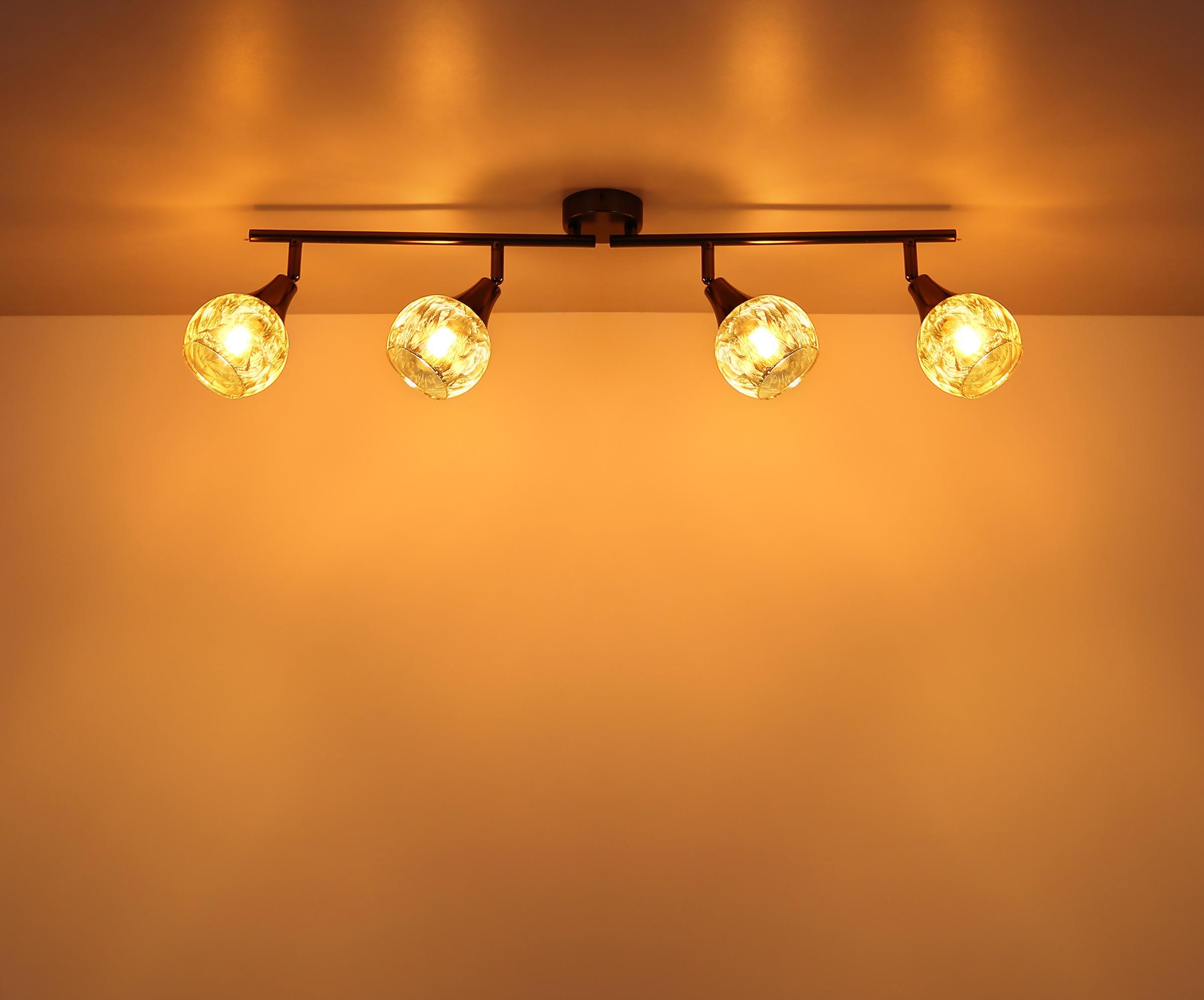 GLOBO LIGHTING Deckenspot »FROSTA« E14 1 Stk. Schwarz-chrome Strahler mit geeistem Glas, dreh-/schwenkbar