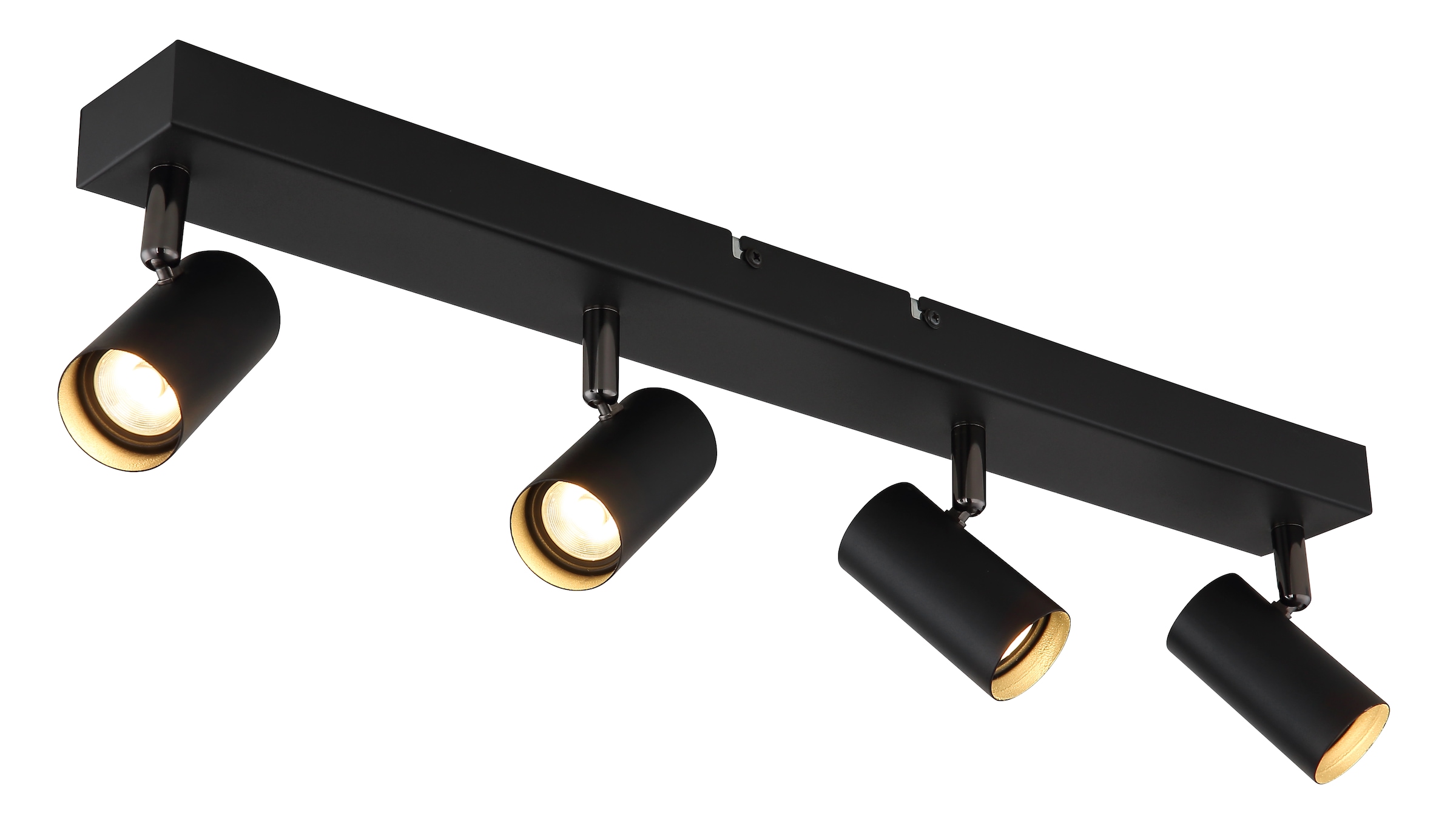 GLOBO LIGHTING Deckenspot »ESTE« LED-Modul 1 Stk. Warmweiß Schwenkbarer Strahler schwarz matt mit LED 4x 21W