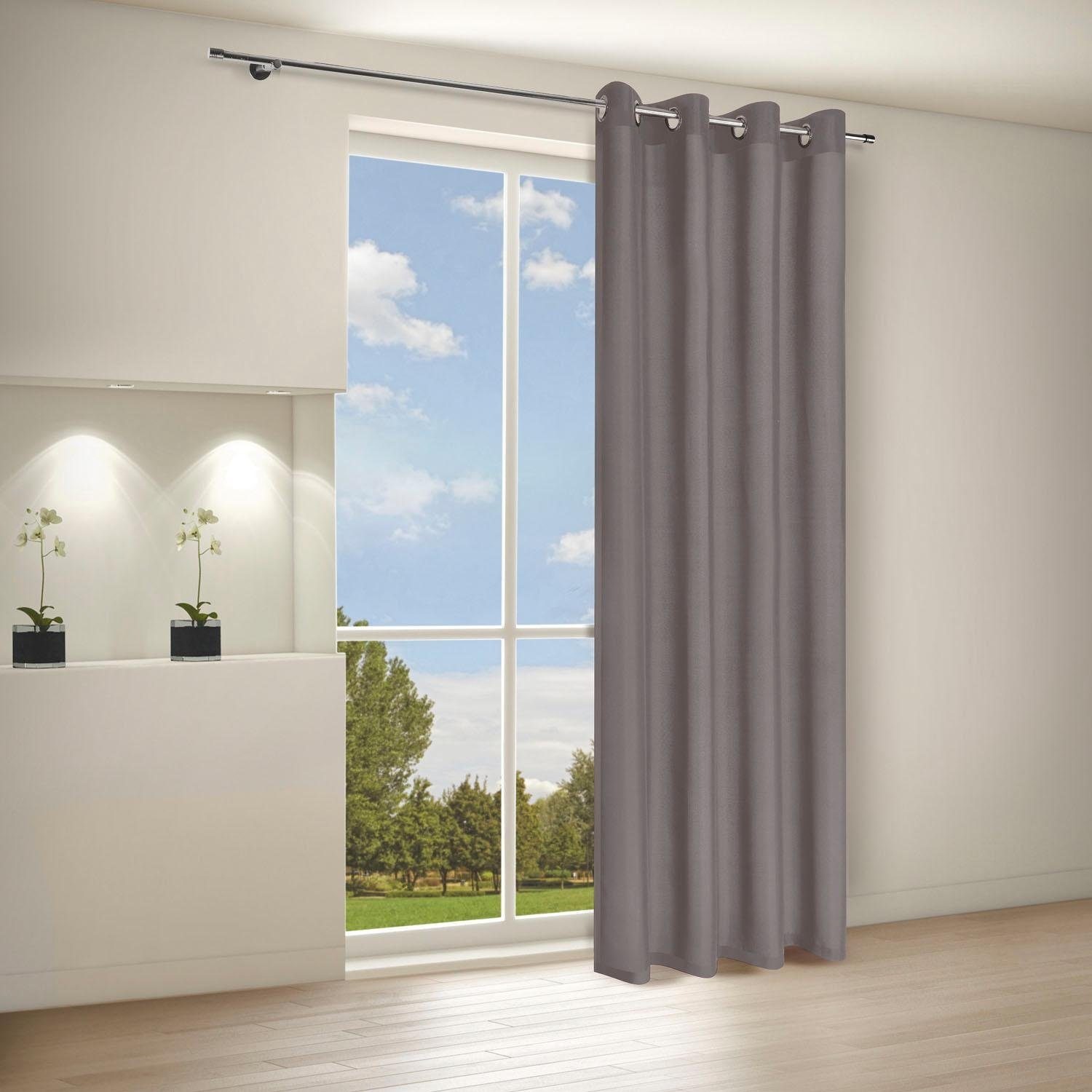 Gerster Vorhang "Ilia" Ösen 1 Stk. tlg. HxB: 235x140, klasischer Uni Ösensc günstig online kaufen