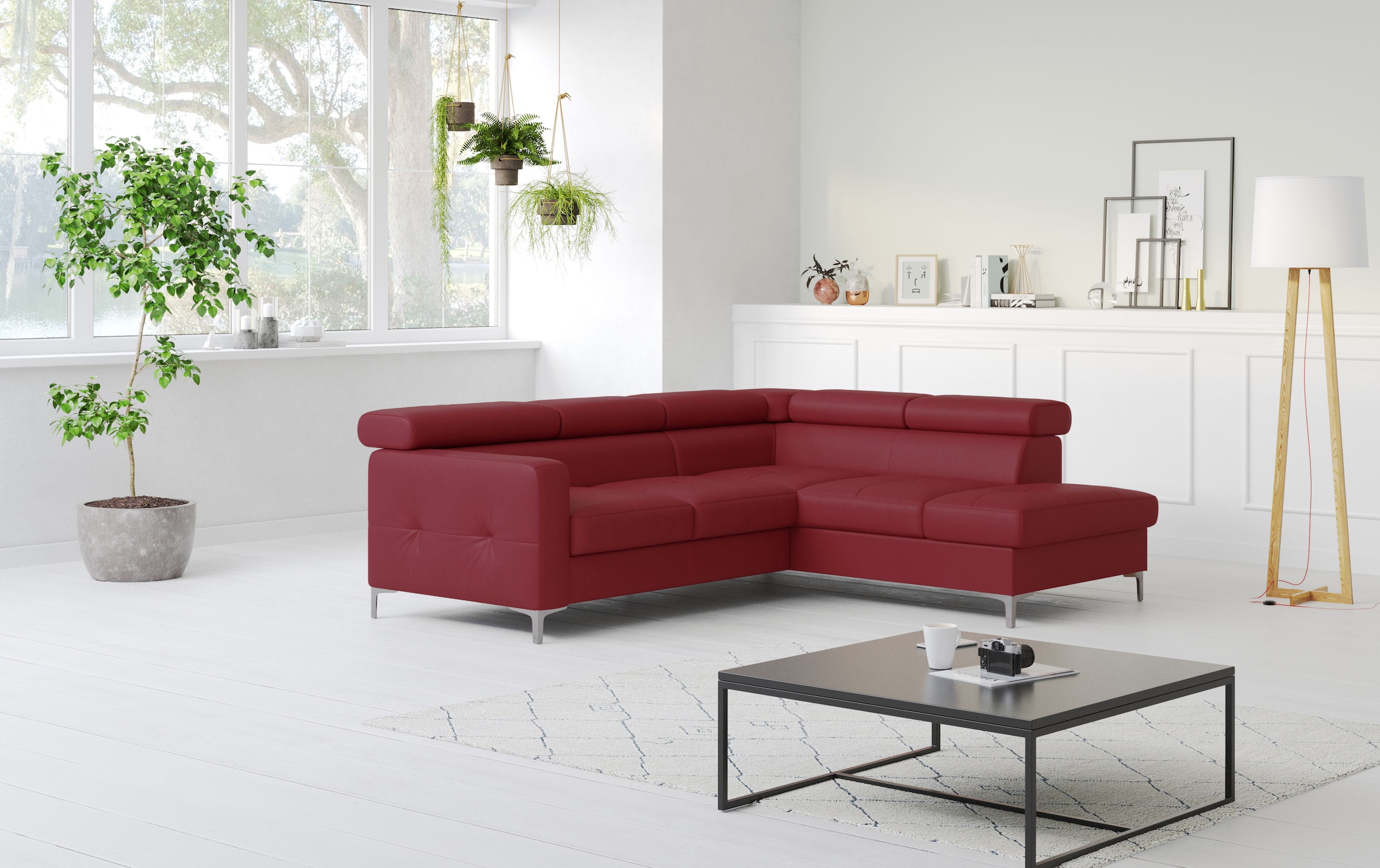 COTTA Ecksofa "Sammy L-Form" mit Kopfteilverstellung, wahlweise mit Bettfun günstig online kaufen