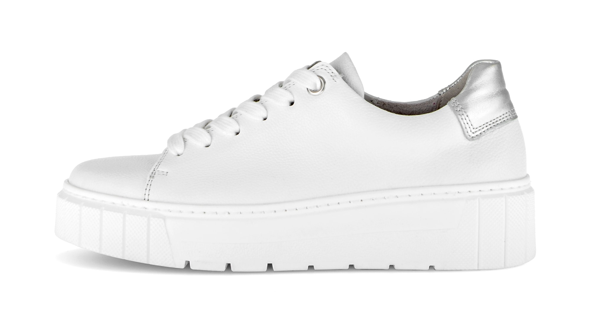 Gabor Plateausneaker »DAVOS«  Freizeitschuh, Halbschuh, Schnürschuh mit Kontrastbsatz, H-Weite