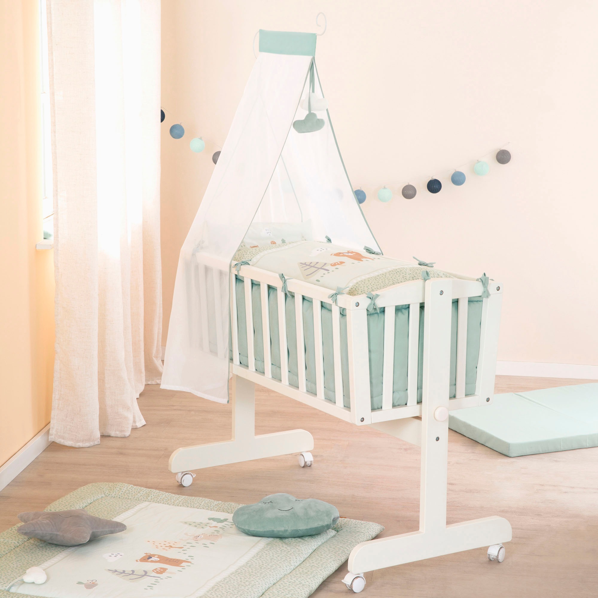 roba Stubenbett "Woodland Buddies, Komplettwiegenset" mit Komplettausstattu günstig online kaufen