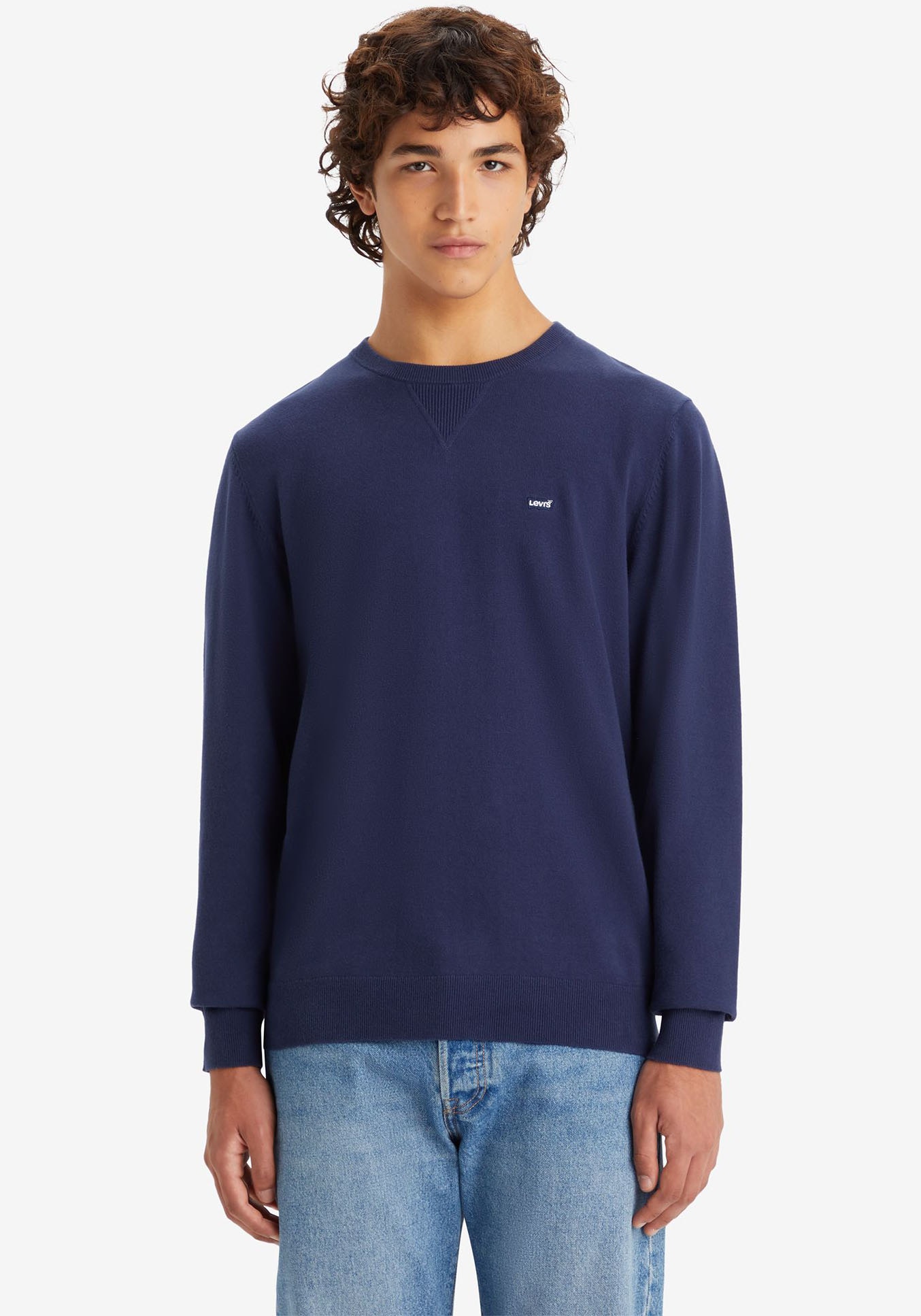 Levis Rundhalspullover "LIGHTWEIGHT HM SWEATER" Feingerippte Abschlüsse günstig online kaufen