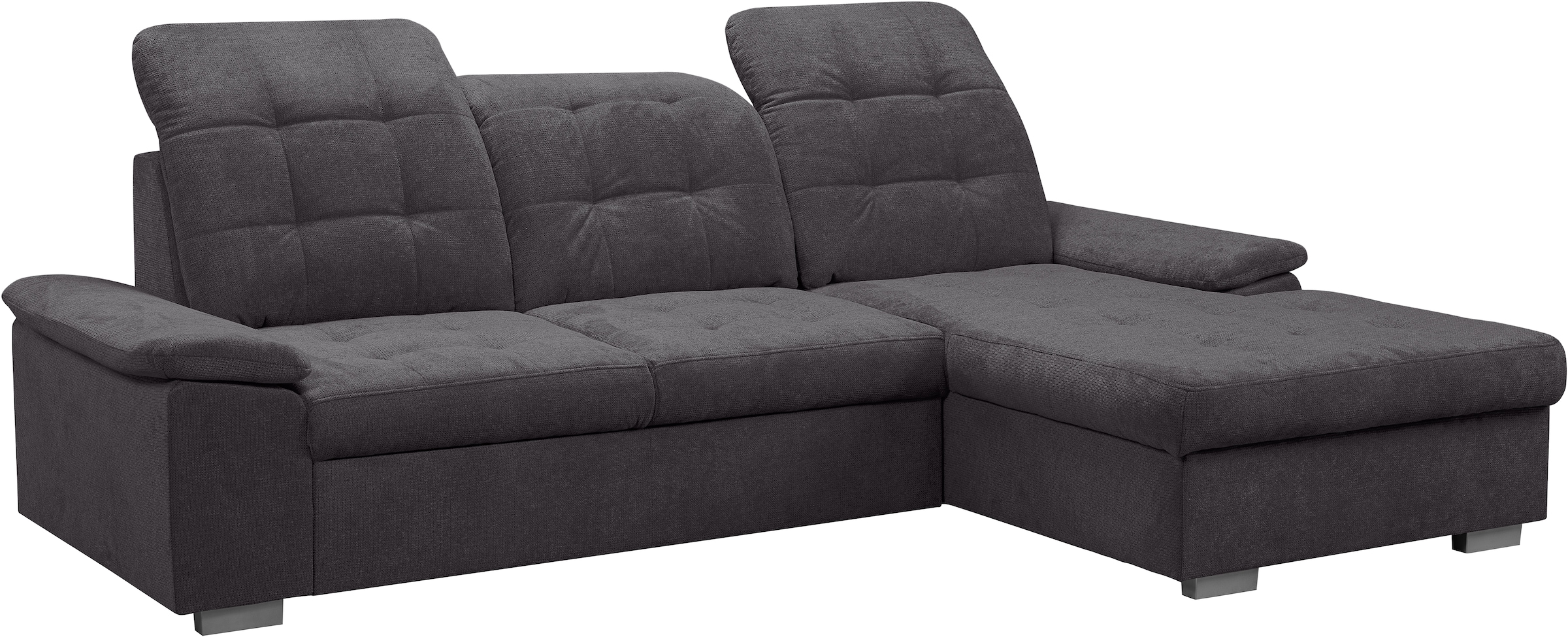 WERK2 Ecksofa Carmen, Sofa, Eckcouch mit Schlaffunktion, Bettkasten und Sitztiefenverstellung
