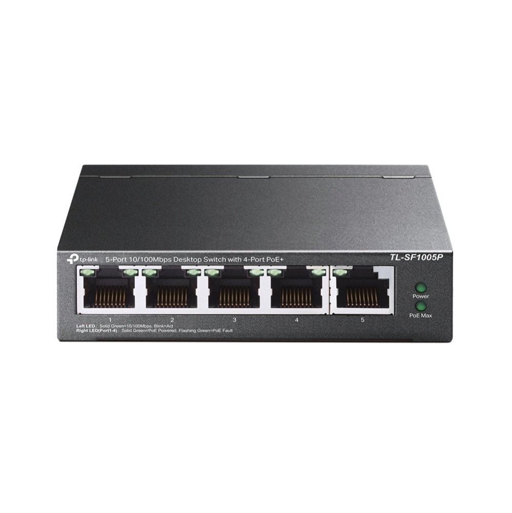 TP-Link Netzwerk-Switch »TL-SF1005P 5-Port 10/100 Desktop Switch 4x PoE«