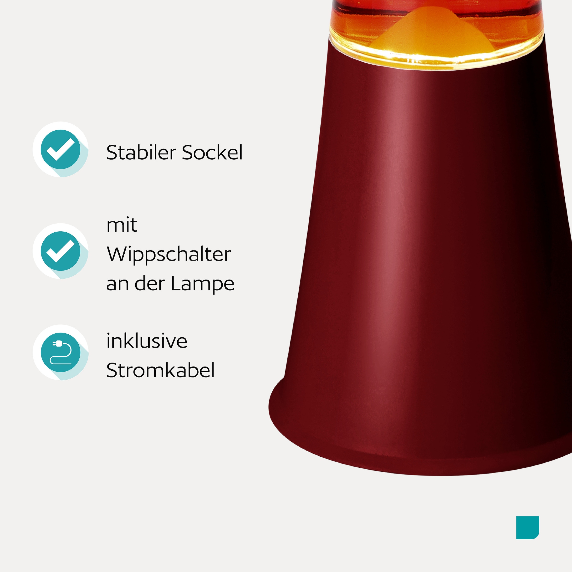 EGLO LED Tischleuchte »LAVA« LED-Modul 1 Stk. LED Lavalampe Lava, Deko Lampe Wassersäule, Retro Lavaleuchte