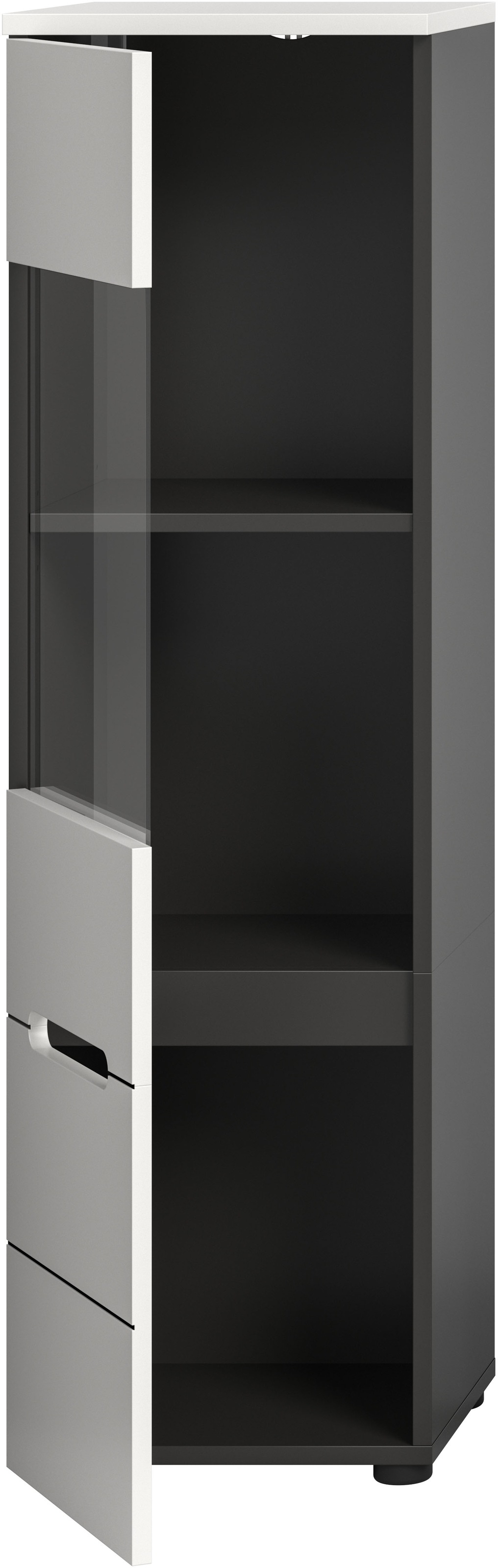 INOSIGN Vitrine »REHAT, TOPSELLER!, Höhe 125 cm, 1 Glastür, 1 Böden, 3 Fächer« stehend und hängend montierbar, 1 Stk. tlg. Vitrinenschrank, Schrank, Glasvitrine, Wohnzimmervitrine