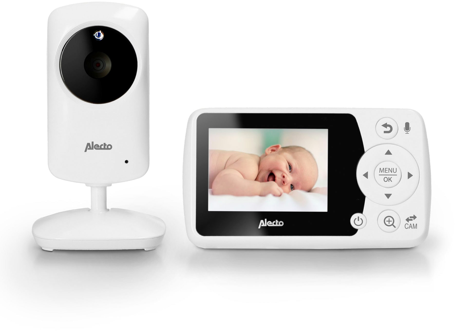 Alecto Video-Babyphone »DVM-64«, hohe Reichweite, wiederaufladbares Elternteil, 2-Wege-Kommunikation