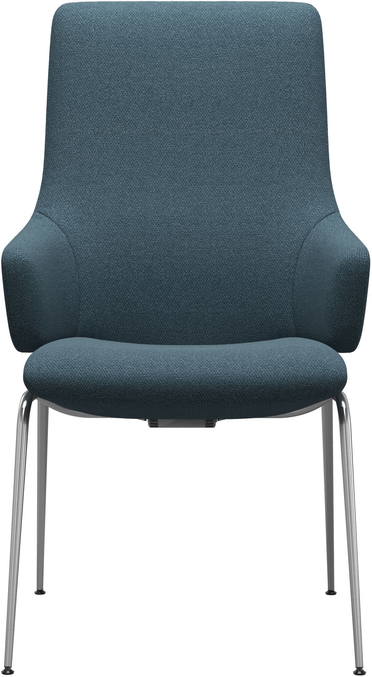 Stressless® Polsterstuhl »Laurel«, ROHLEDER Stoff Q2 FARON, High Back mit Armlehne, Größe L, mit Beinen aus Stahl in Chrom