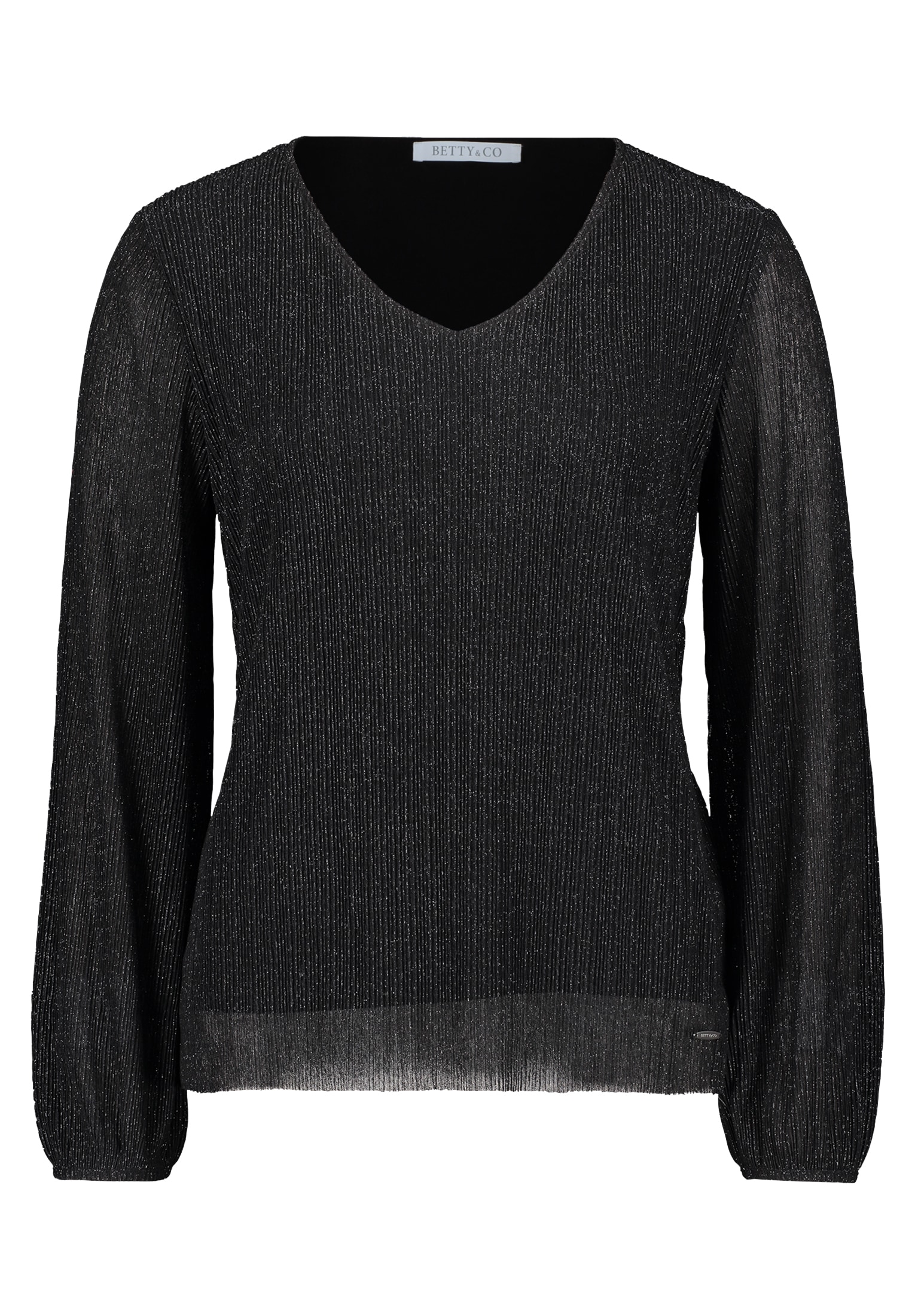 Betty&Co Kurzarmshirt »Betty & Co Blusenshirt mit Lurexfaden«, (1 tlg.), Glitzer