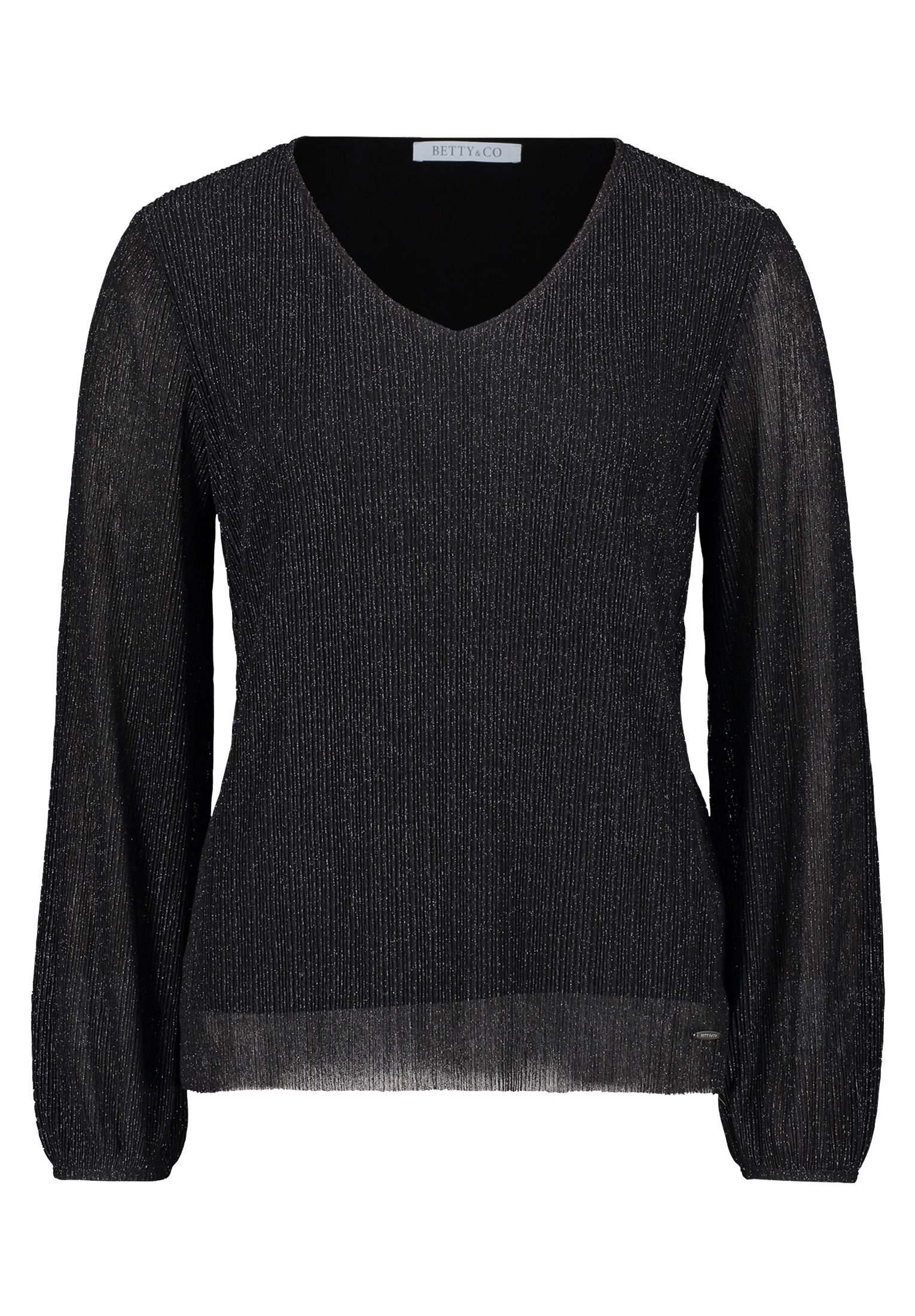 Betty&Co Kurzarmshirt "Betty & Co Damen Blusenshirt mit Lurexfaden", (1 tlg günstig online kaufen
