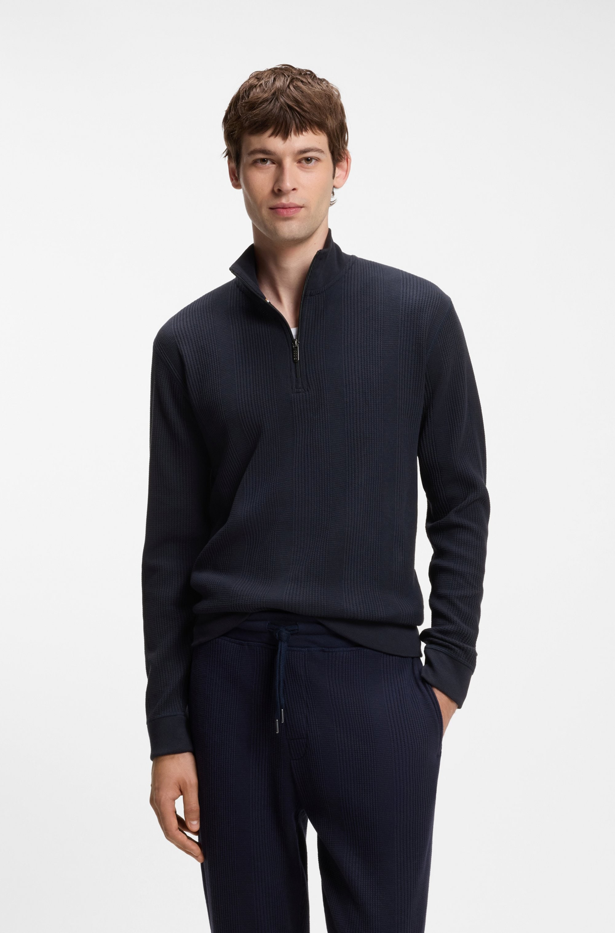 BOSS Sweatshirt »Structure 1/4 Zip«, mit Stehkragen
