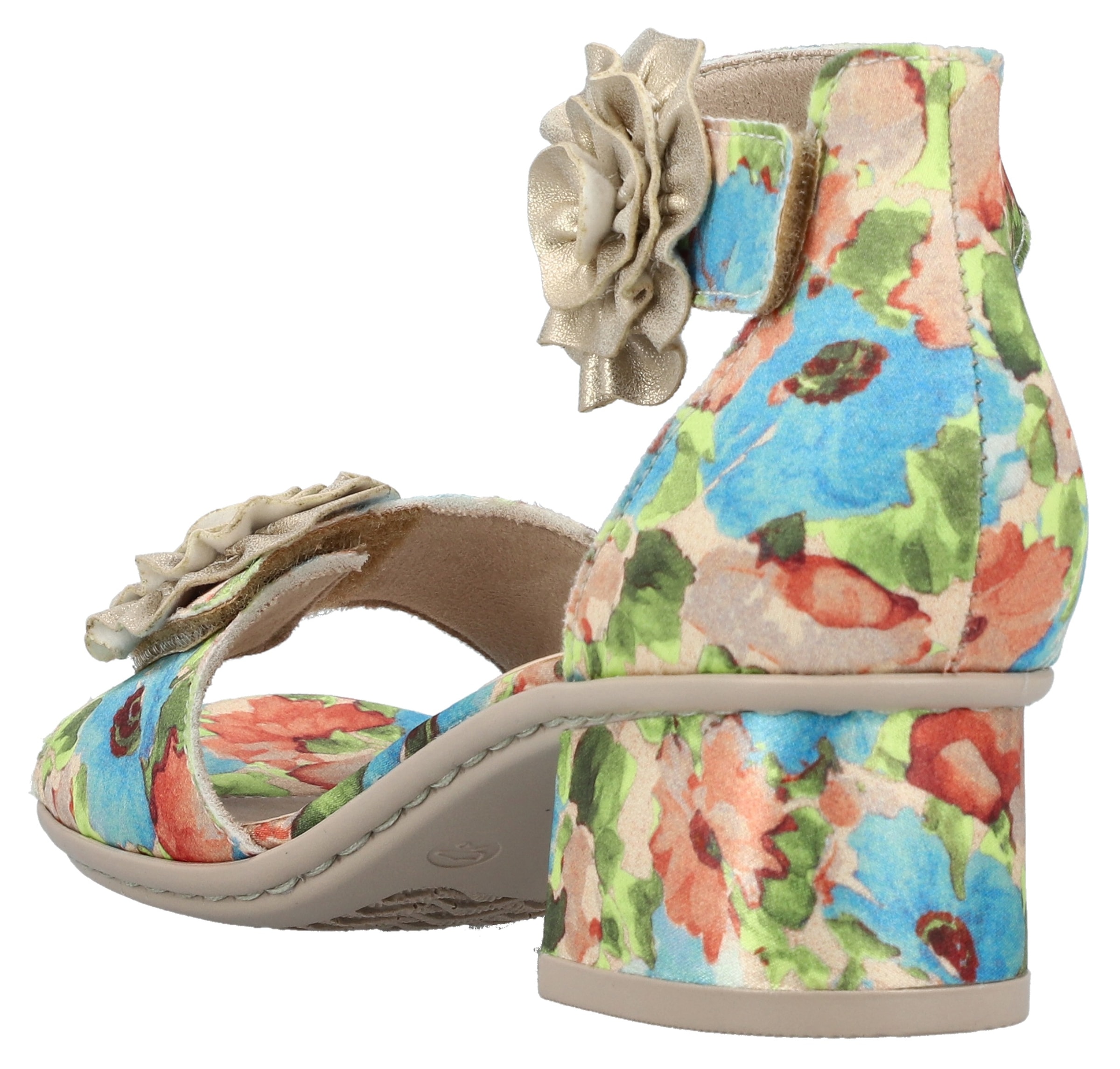 Rieker Sandalette, Sommerschuh, Riemchensandale, Urlaubschuh mit praktischem Klett