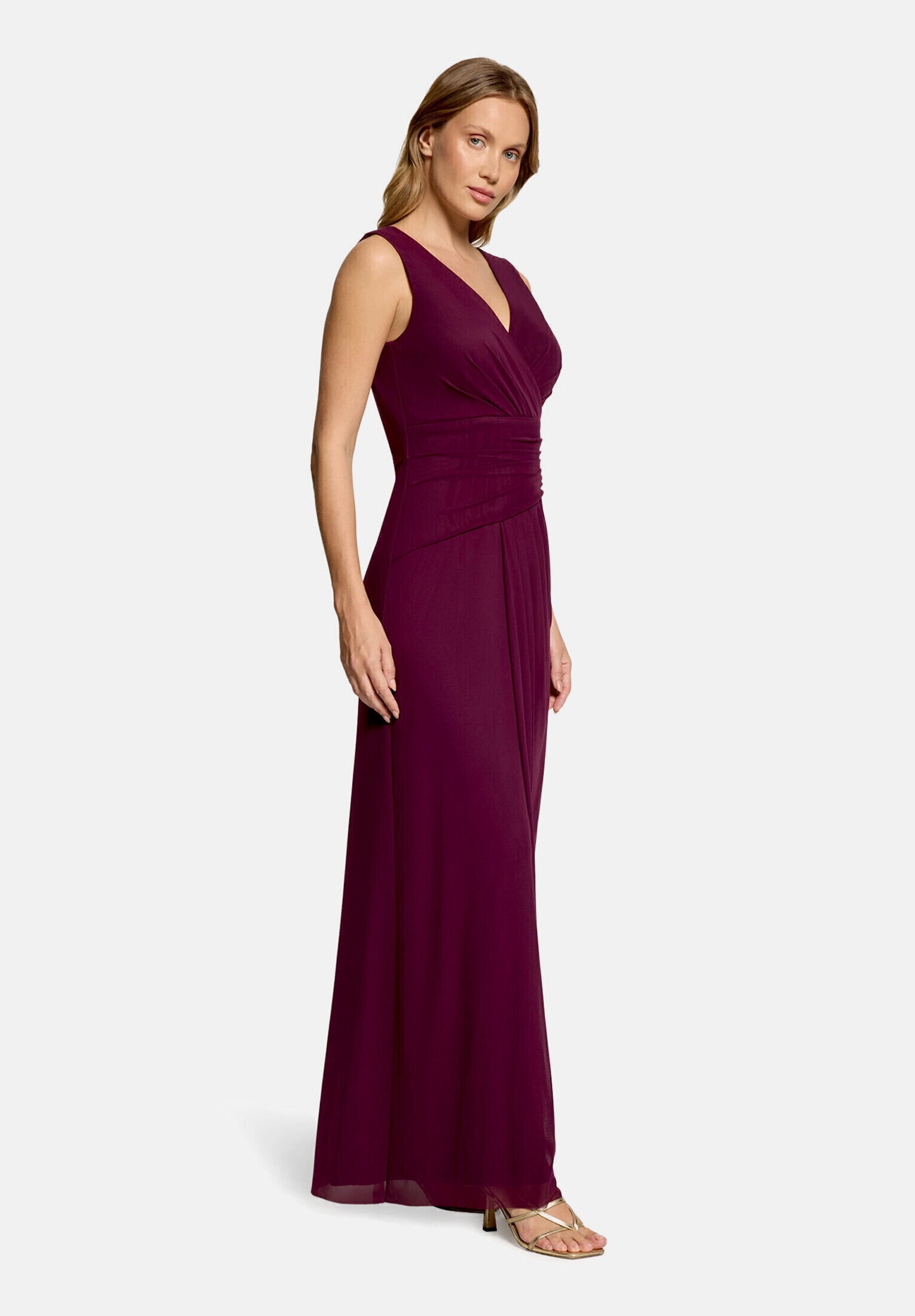 Vera Mont Abendkleid "Damen mit V-Ausschnitt" Ohne Tasche Falten