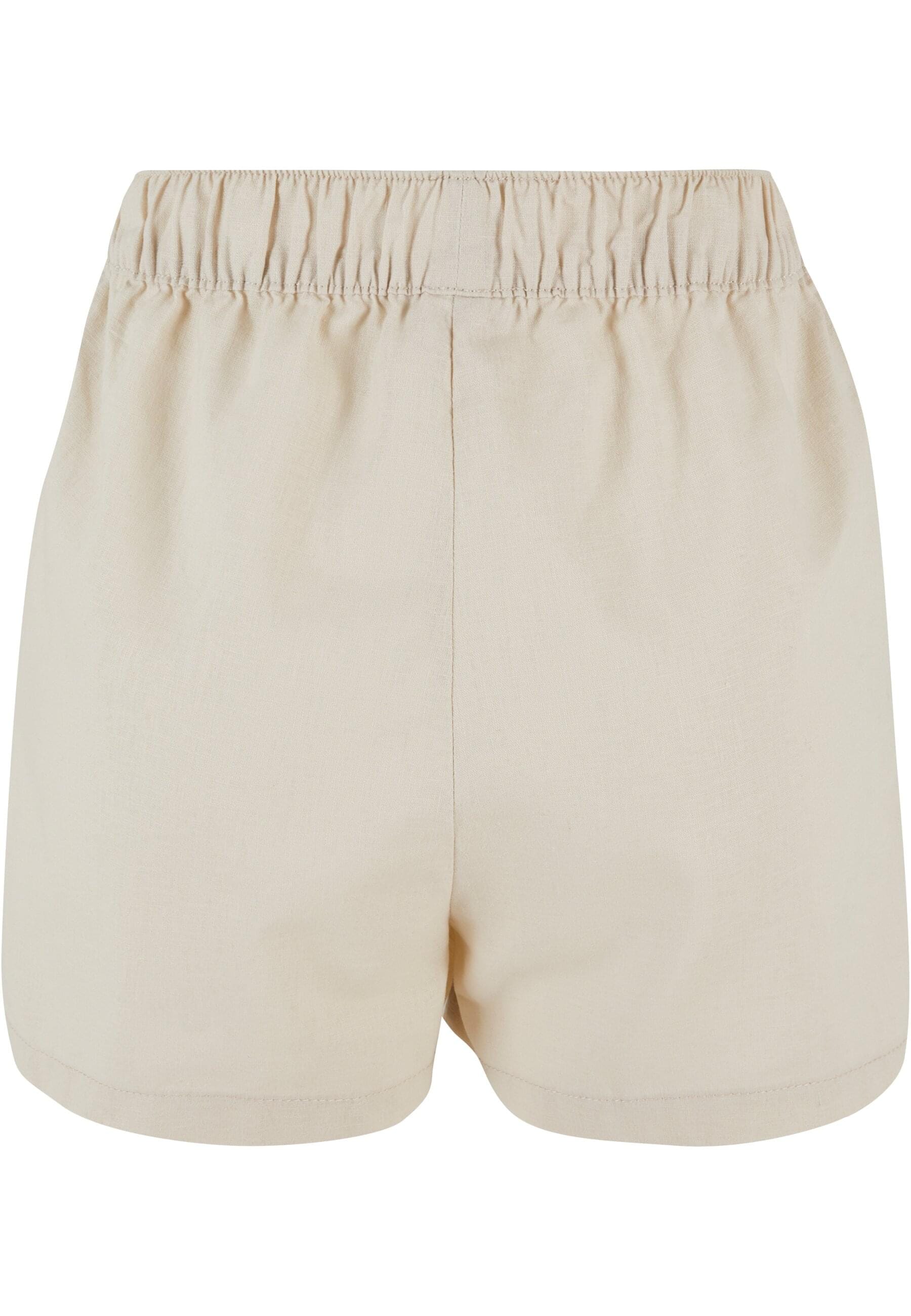 URBAN CLASSICS Shorts »Urban Classics Damen Ladies Linen Mixed Boxer Shorts«, (1 tlg.)