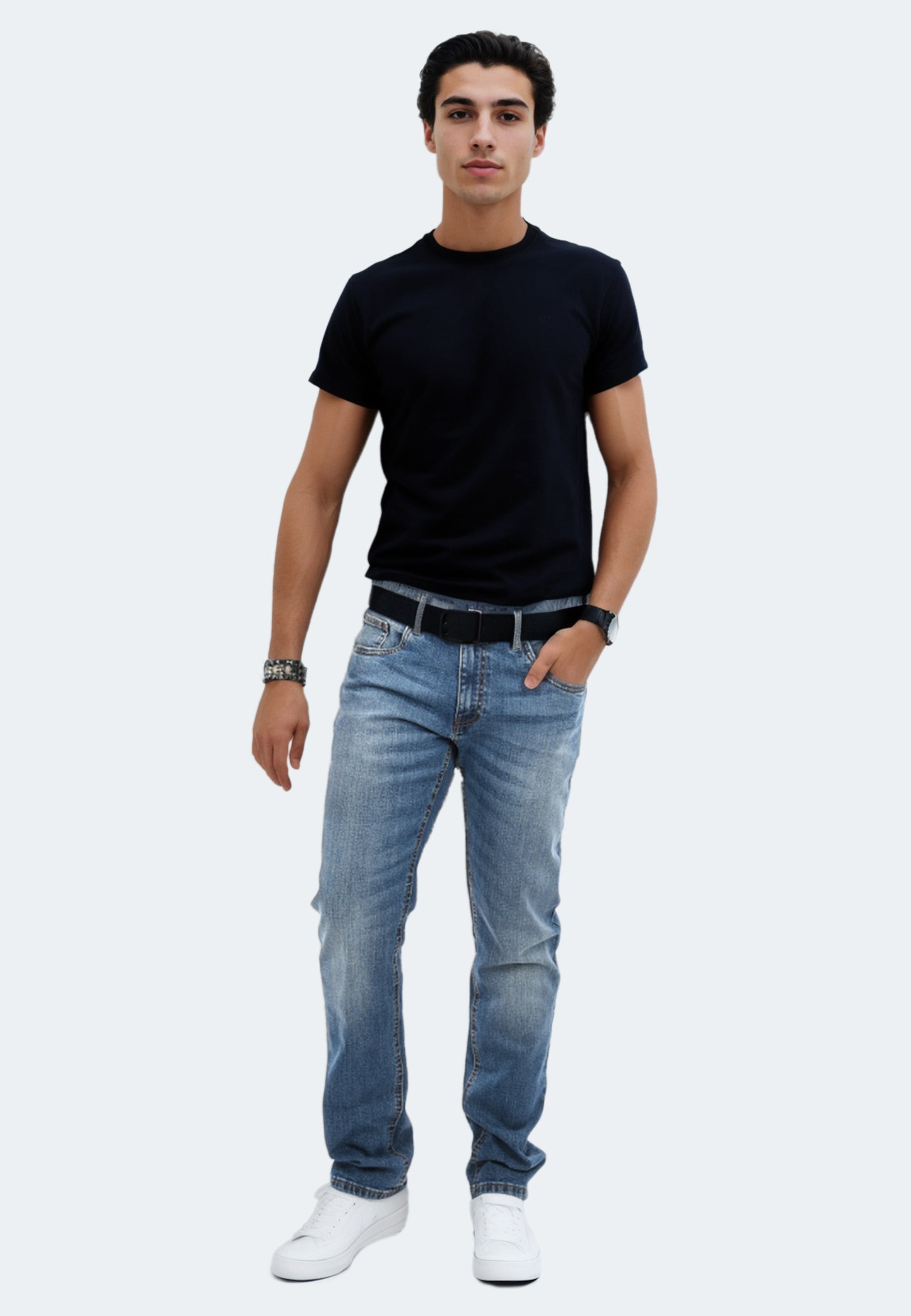 Indicode Regular-fit-Jeans "Ingianluca", Stretch mit Elasthan