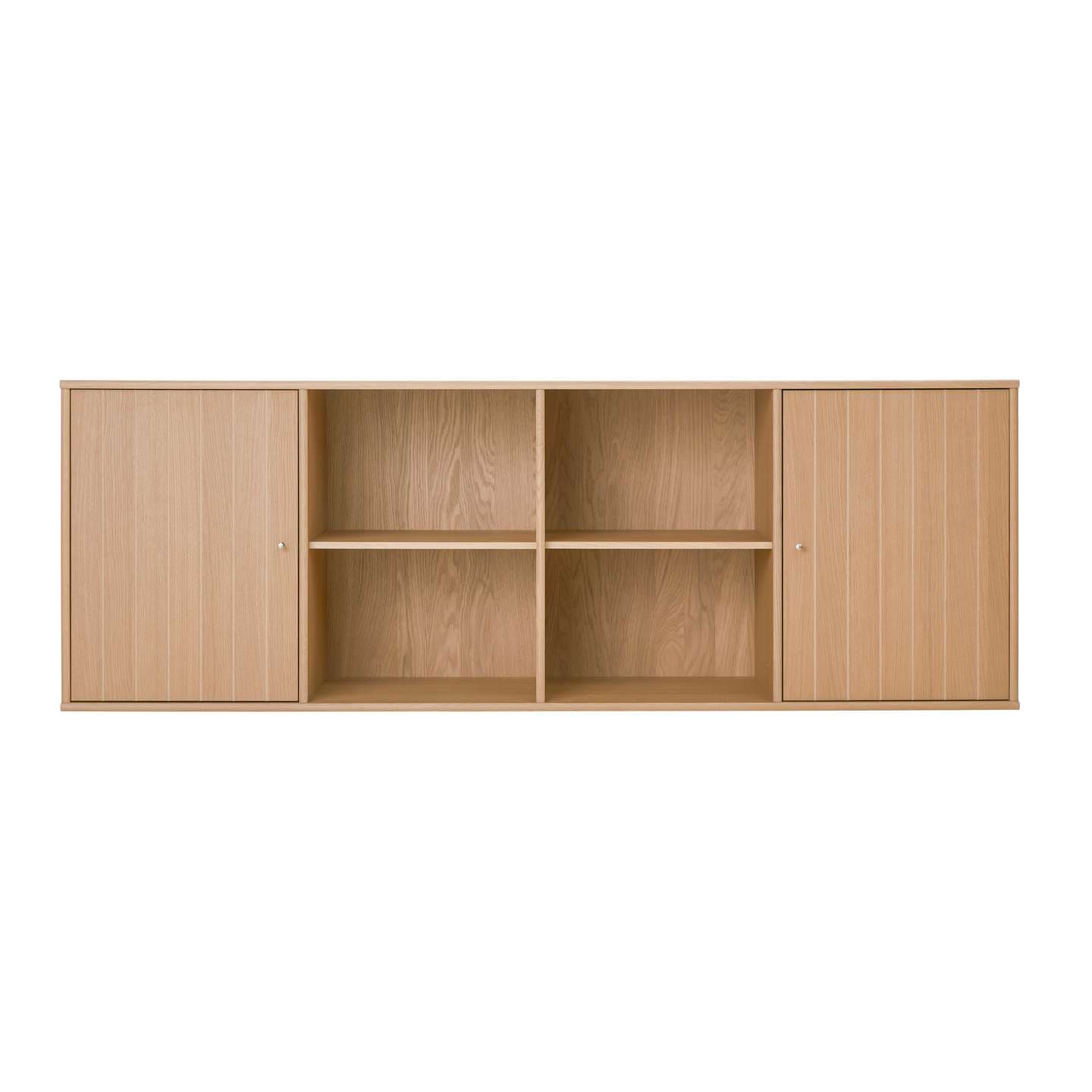 Hammel Furniture Sideboard »Mistral, Hochwertig Schrank, hängend/stehend, mit 2 gerillten Türen«, und 4 verstellbare Einlegeböden, B: 176 cm, anpassungsbar Designmöbel