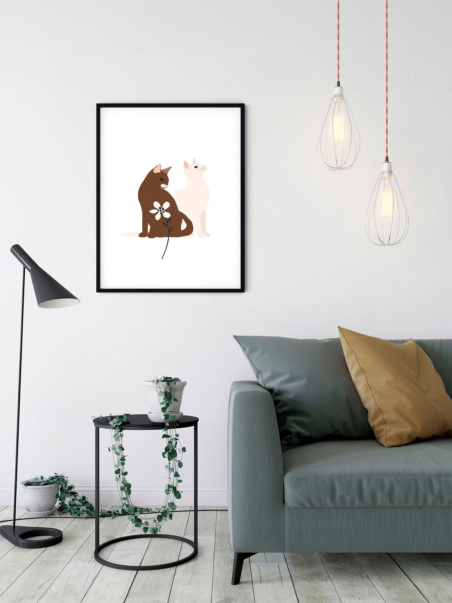 Komar Wandbild »Loving Cats«, (1 St.), Deutsches Premium-Poster Fotopapier mit seidenmatter Oberfläche und hoher Lichtbeständigkeit. Für fotorealistische Drucke mit gestochen scharfen Details und hervorragender Farbbrillanz.