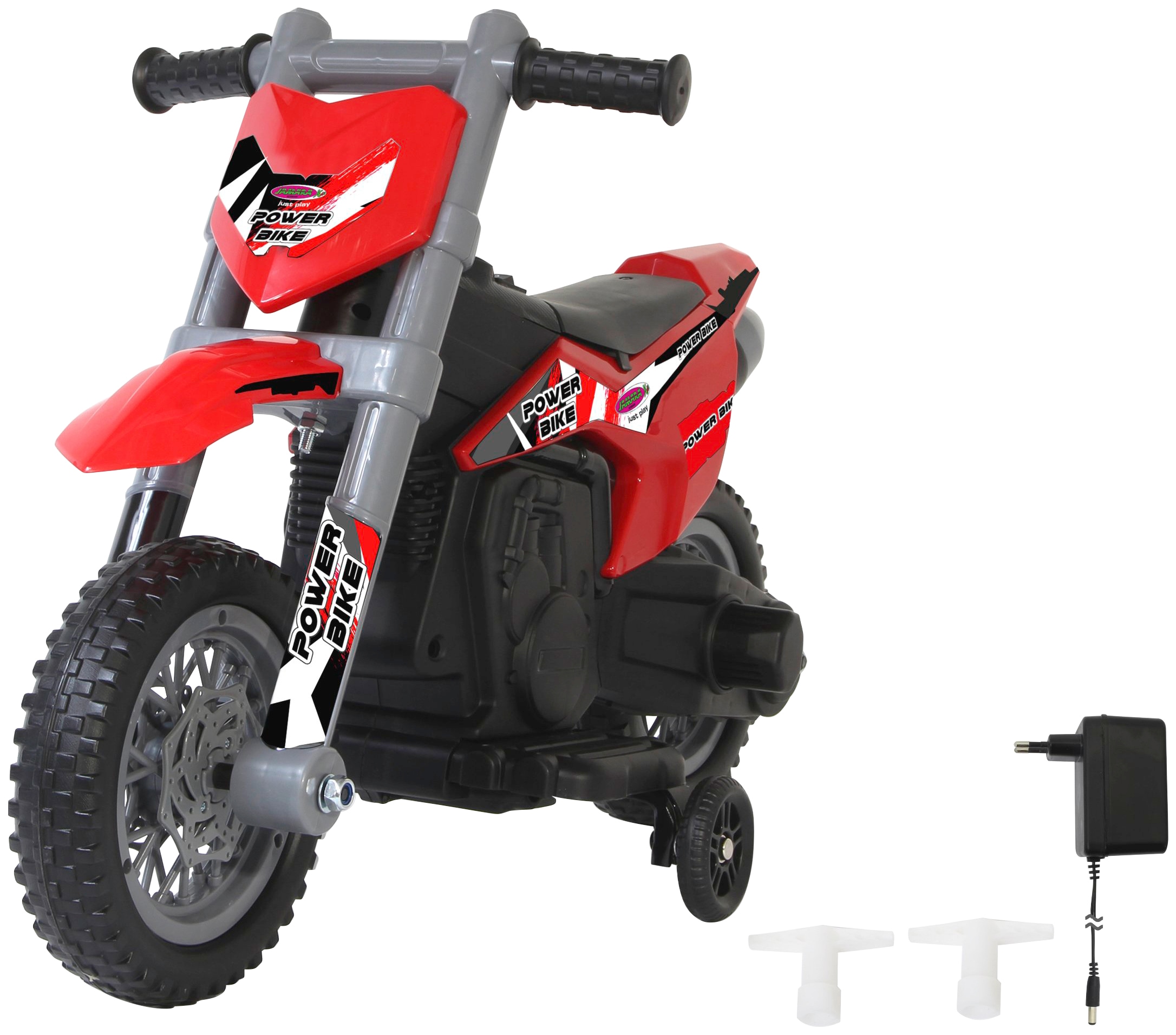 JAMARA Kinder Elektro-Kindermotorrad "Power Bike", rot, B:36cm H:54cm T:83cm, Elektro-Kinderfahrzeuge