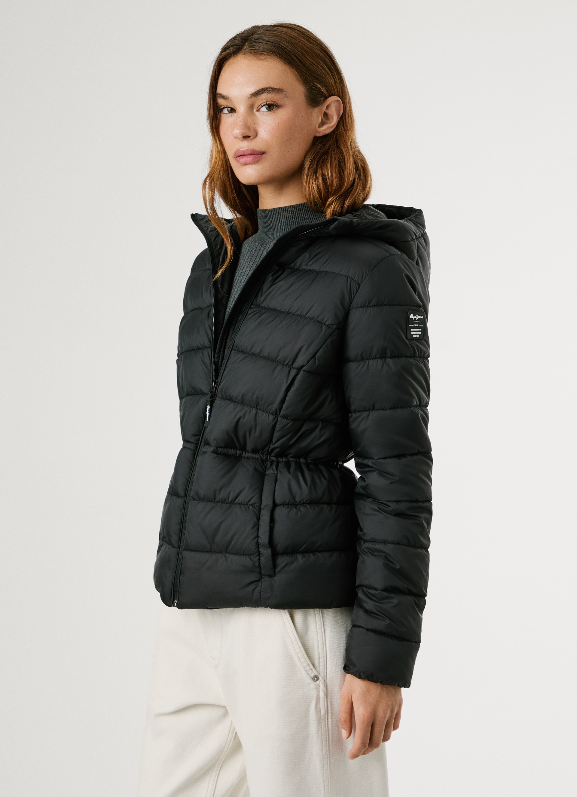 Thumbnail - Pepe Jeans Steppjacke "SALLY SHORT" mit Kapuze tailliert, mit verstellbarem Kordelzug