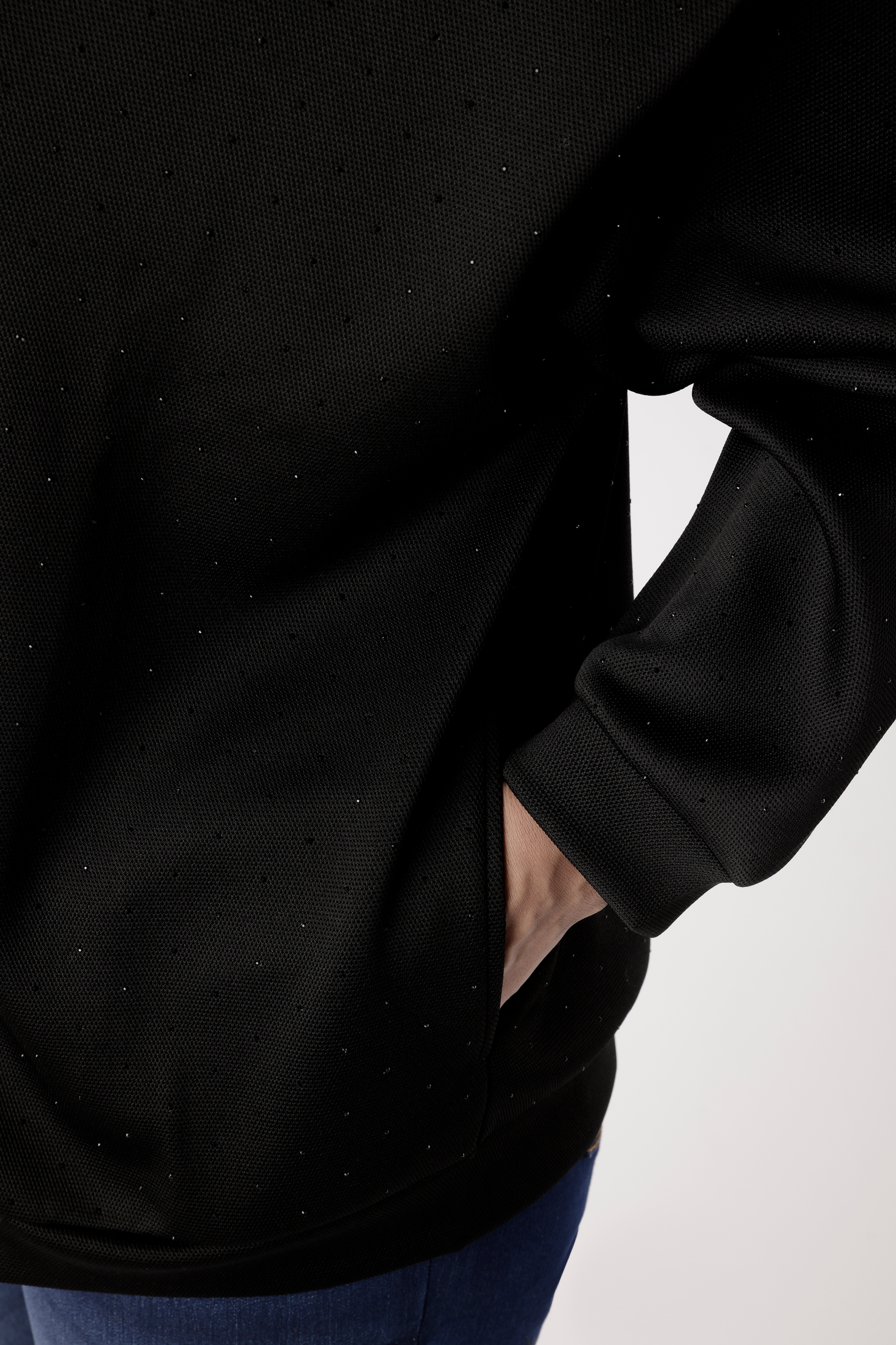 Aniston PLUS Sweatjacke mit tonigen Glitzersteinchen - NEUE KOLLEKTION
