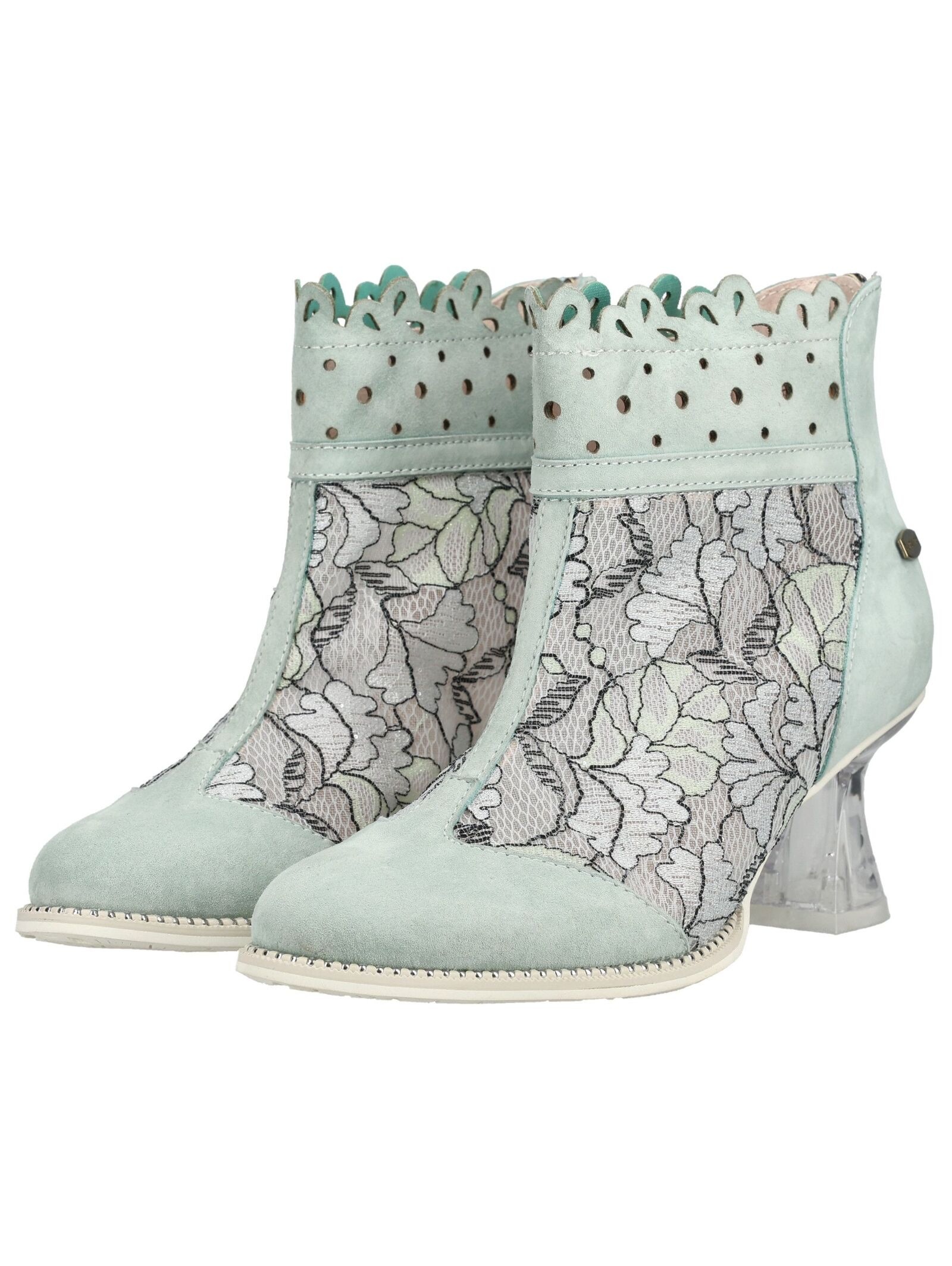 Stiefelette LAURA VITA "LAURA VITA Stiefelette Leder/Textil", Damen, Gr. 38, blau, Leder, Textil, Schuhe Stiefelette 3