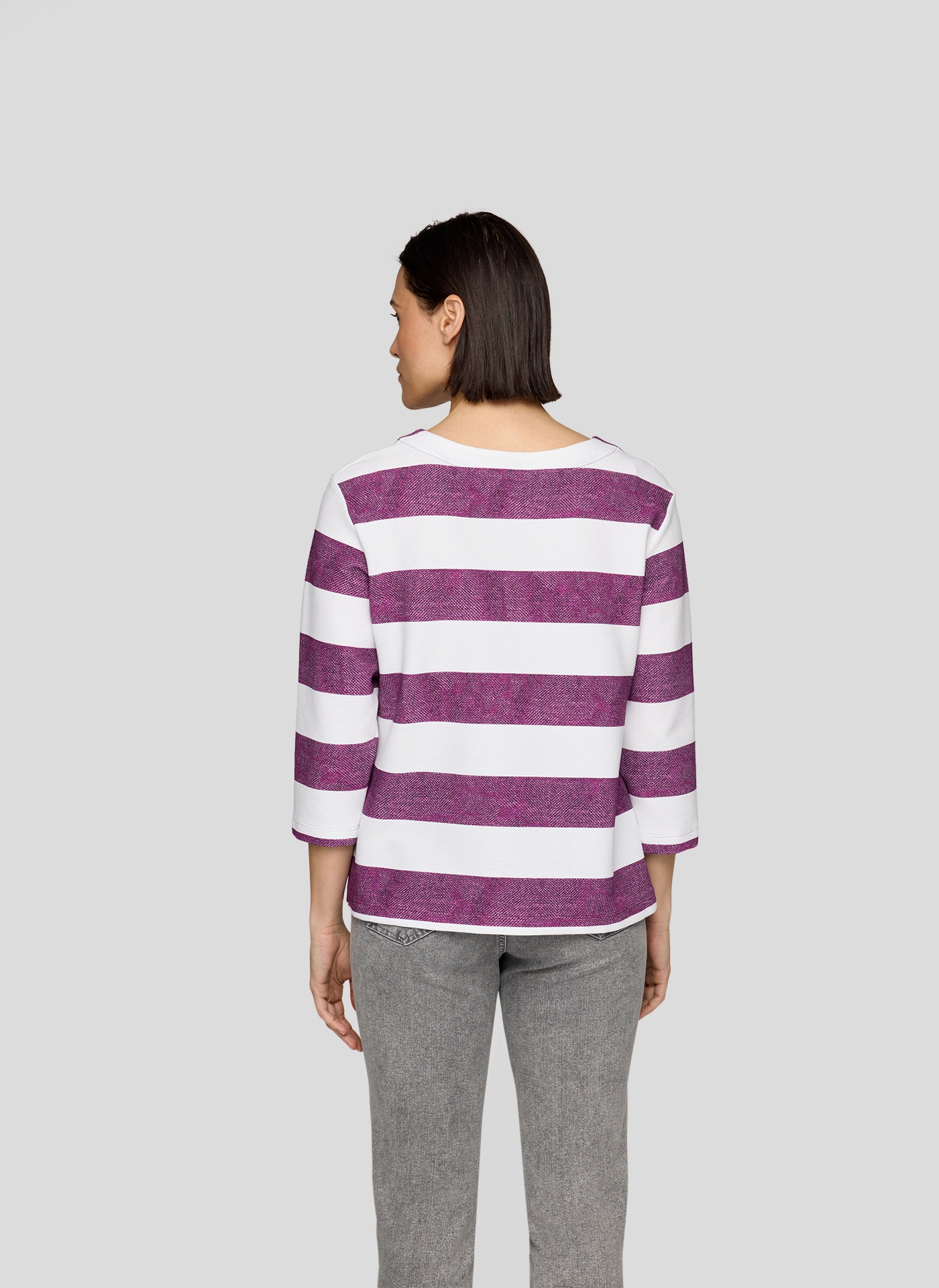 Rabe 3/4-Arm-Shirt im Streifen-Design und mit Print günstig online kaufen