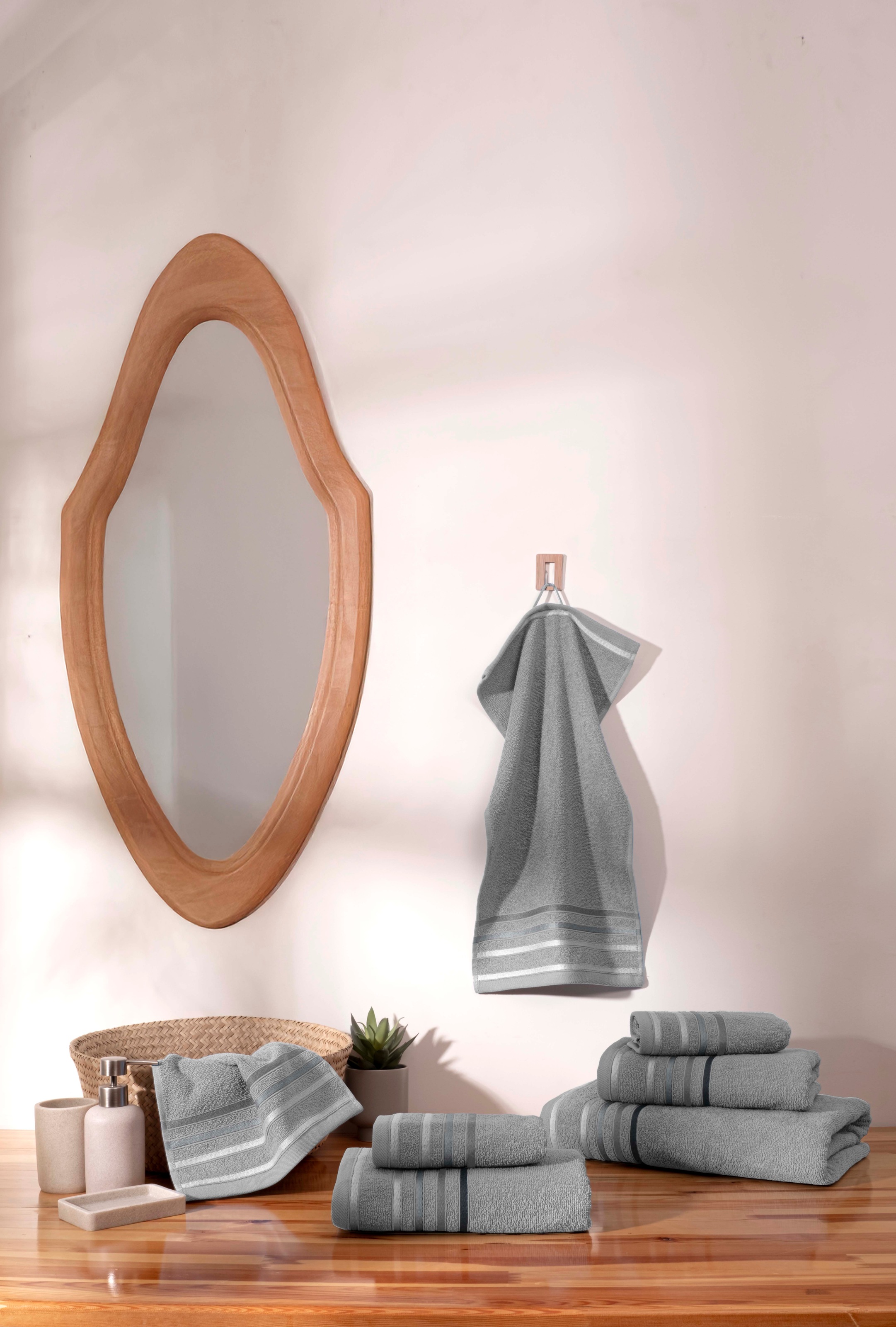 OTTO home Handtuch Set "Niki, Duschtuch, Handtücher und Gästetücher" Set Wa günstig online kaufen