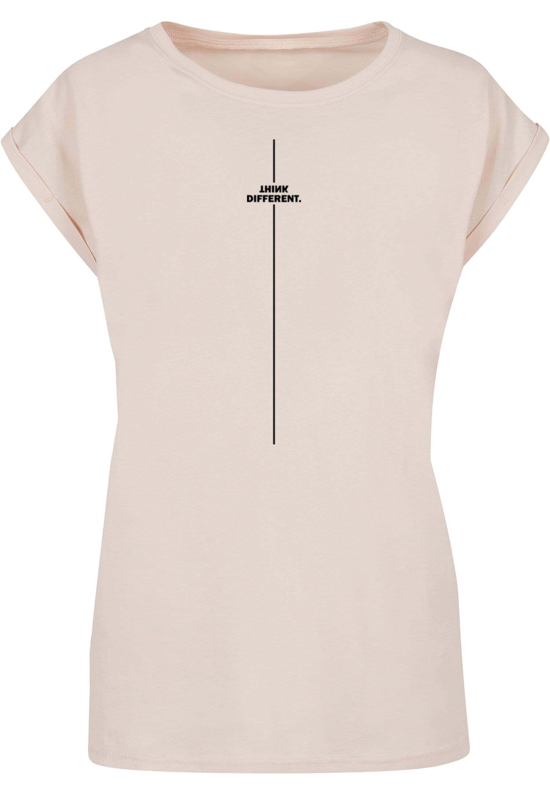 Merchcode T-Shirt »Merchcode Damen Ladies Think Different Extended Shoulder Tee«, (1 tlg.)
