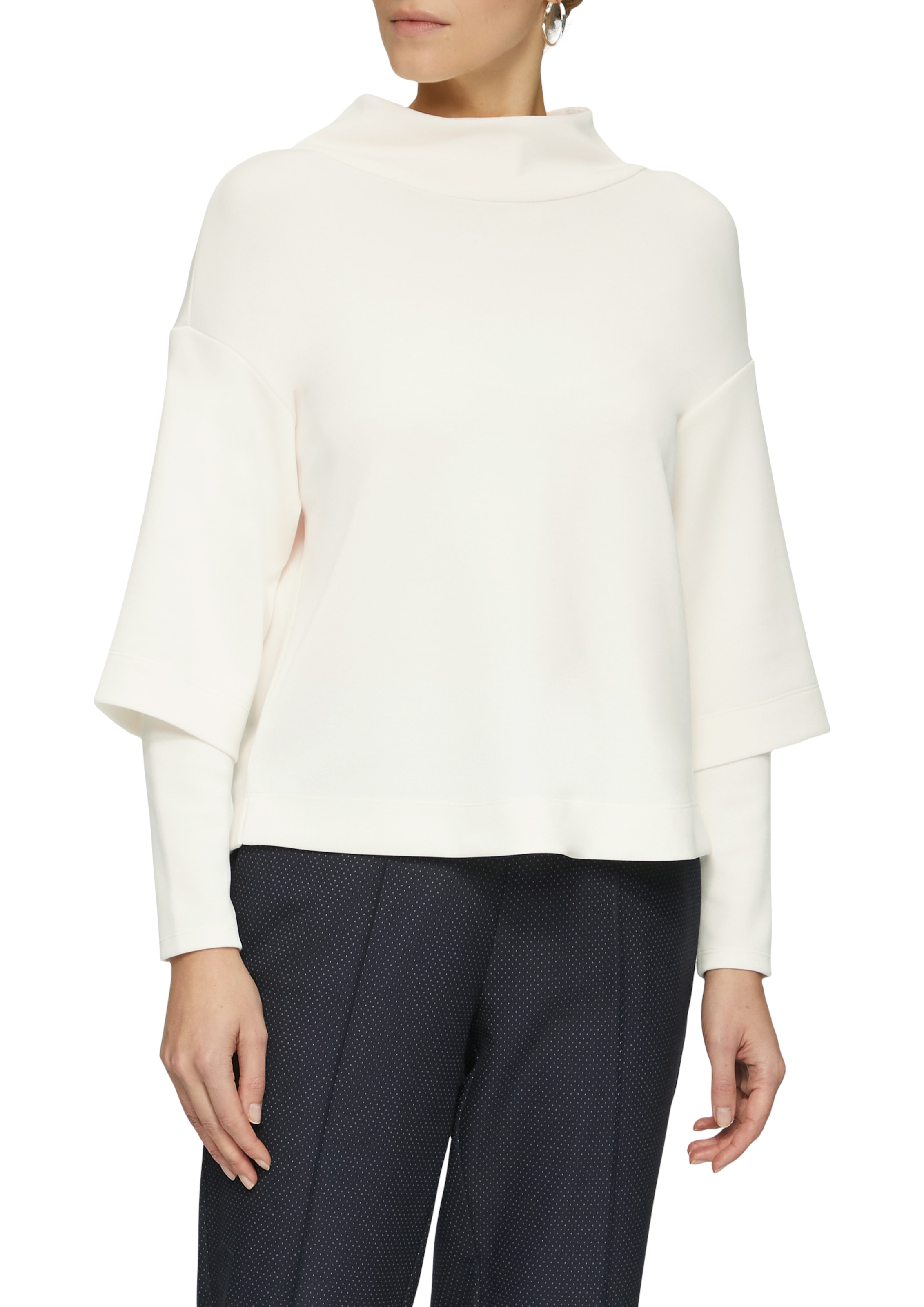 s.Oliver BLACK LABEL Sweatshirt mit großem Stehkragen und Doppellayer-Ärmel günstig online kaufen