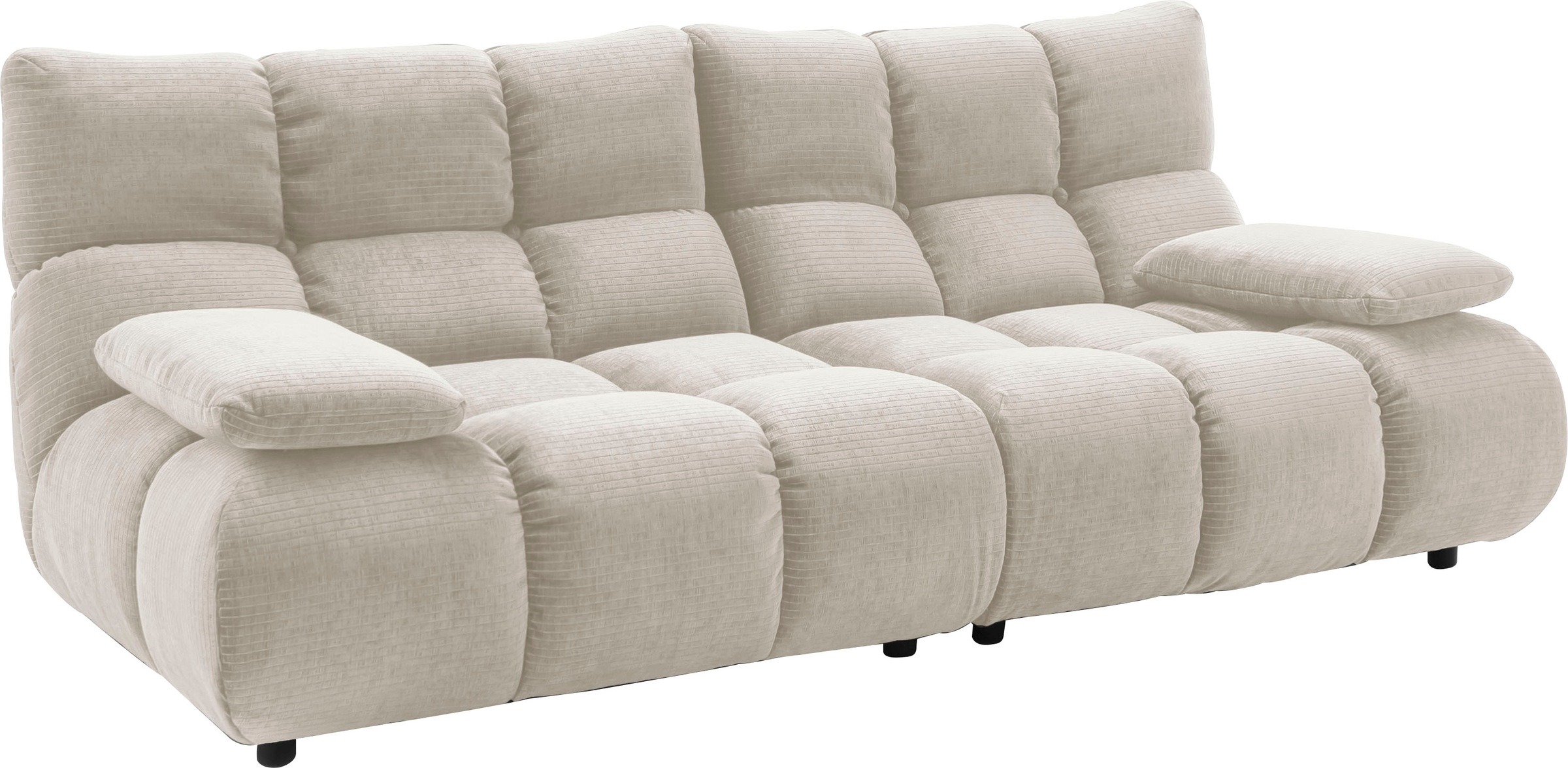 Home affaire 3-Sitzer "Cozy Bubble, mit klappbaren Armlehnen, Breite 220cm" günstig online kaufen