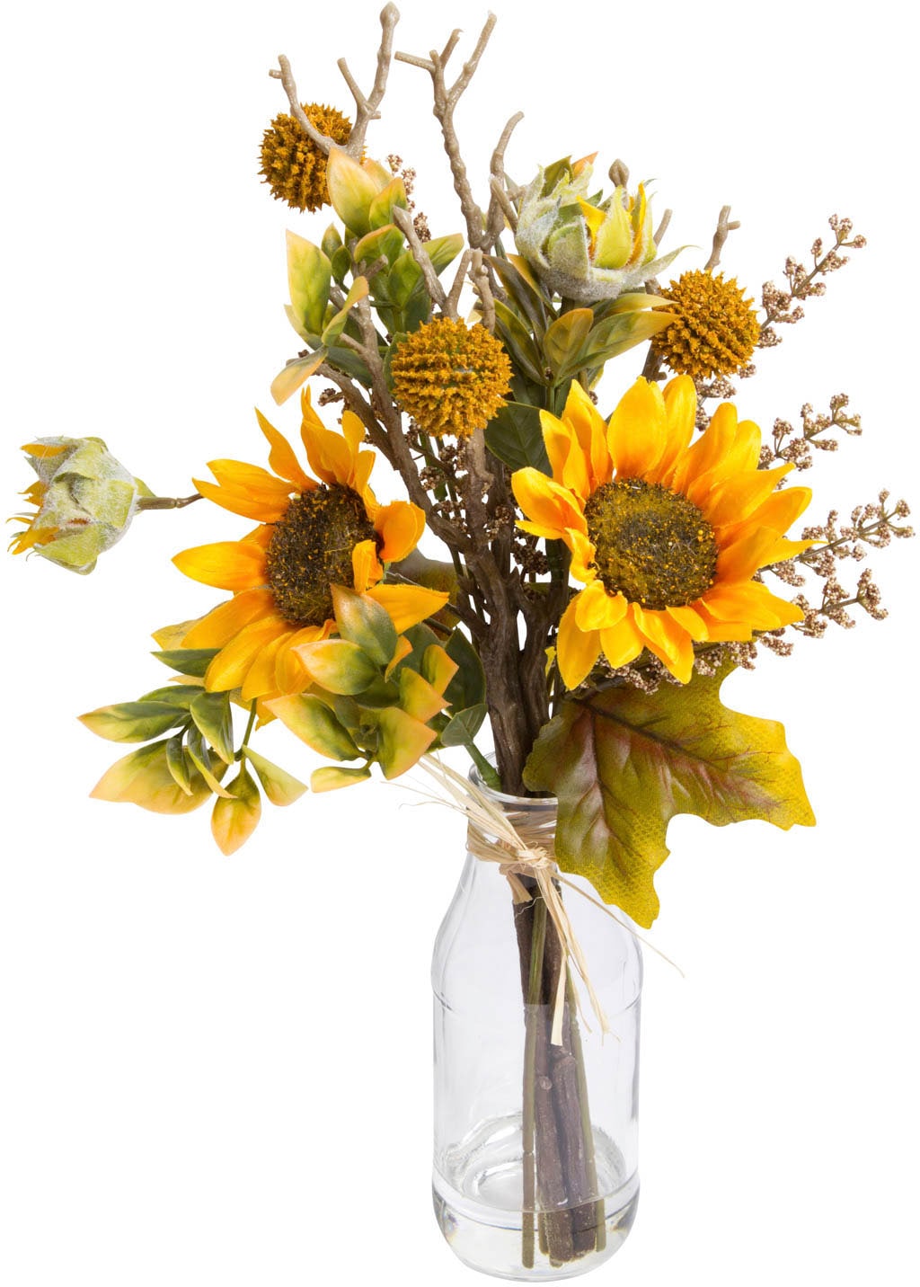 Botanic-Haus Künstliche BAUR Glas« »Sonnenblumenstrauß im kaufen Zimmerpflanze |