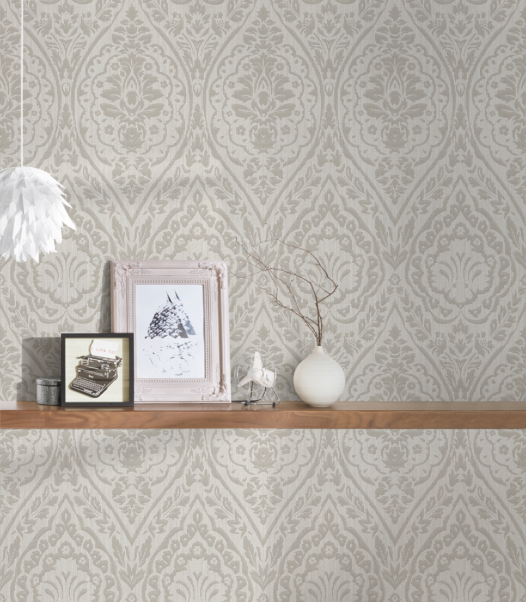 Architects Paper Textiltapete »Tessuto«, Barock-ornamental-gemustert, Tapete Streifen Tapeten Wohnzimmer Schlafzimmer Küche modern Flur Büro