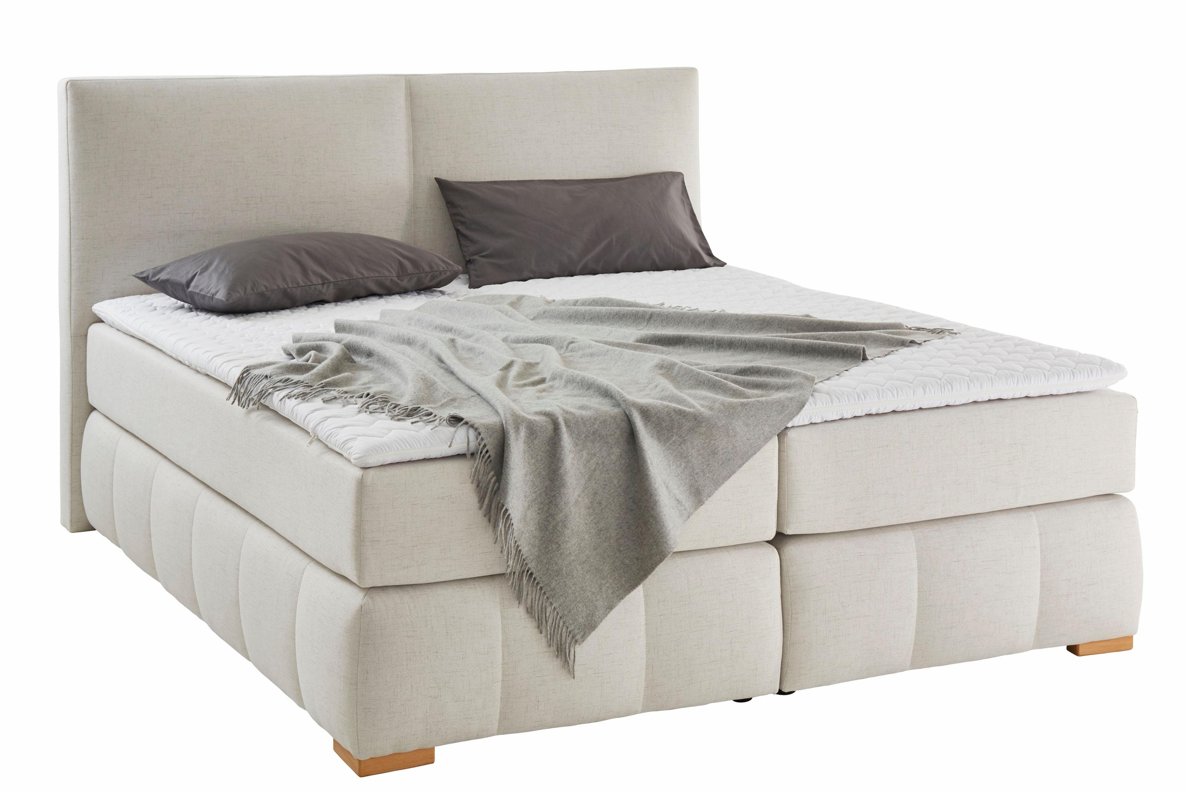 Home affaire Boxspringbett "Wehma" inkl. Topper in 3 verschiedenen Matratze günstig online kaufen