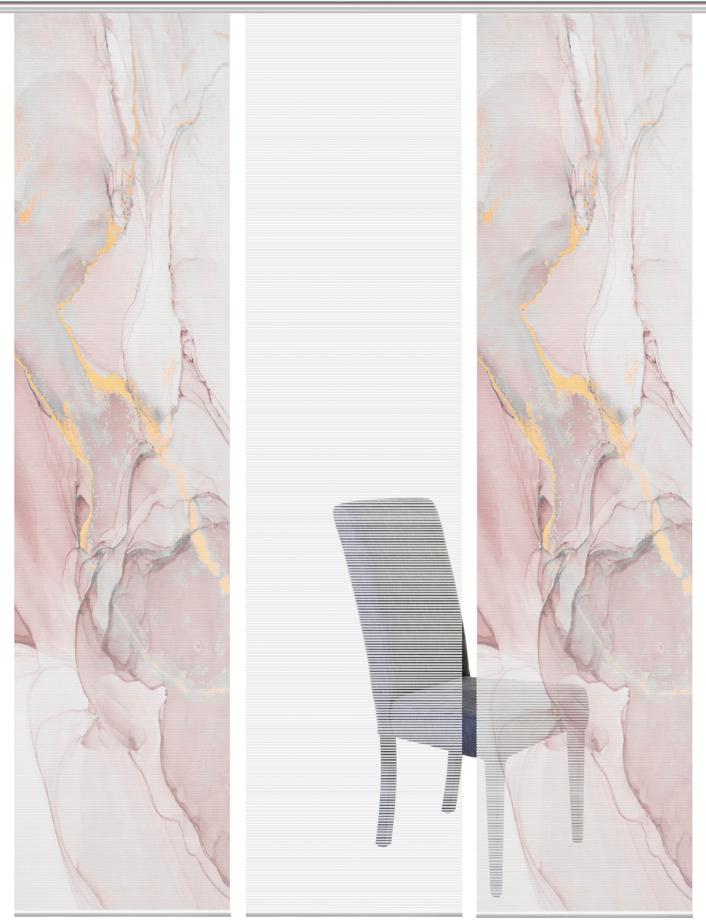Thumbnail - Vision S Schiebegardine "MARMOSA 3er SET" Paneelwagen 3 Stk. tlg. Bambus-Optik, Digital bedruckt