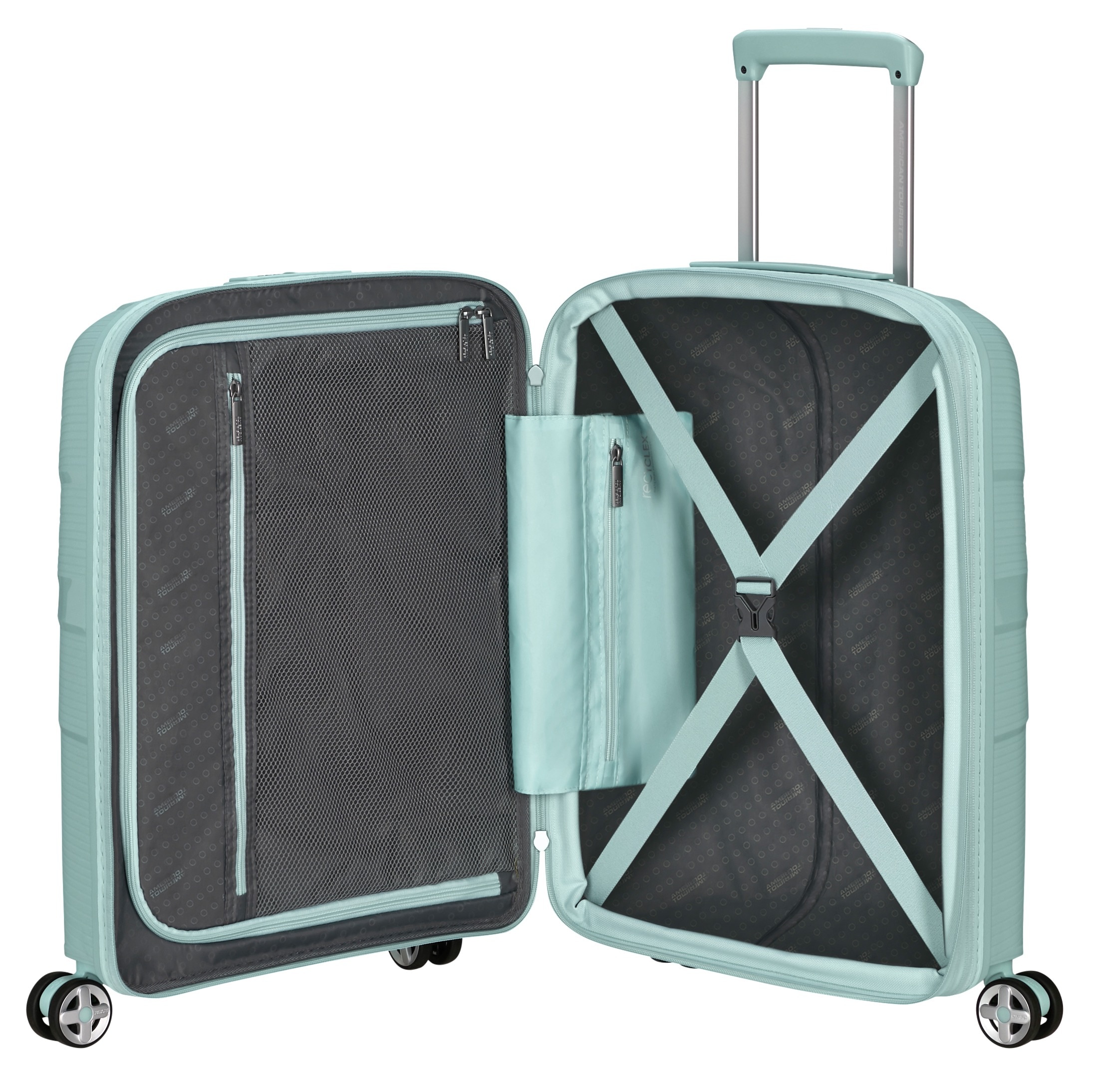 American Tourister® Hartschalen-Trolley »STARVIBE 55«, 4 St. Rollen, Handgepäck-Koffer Reisegepäck Koffer TSA-Zahlenschloss