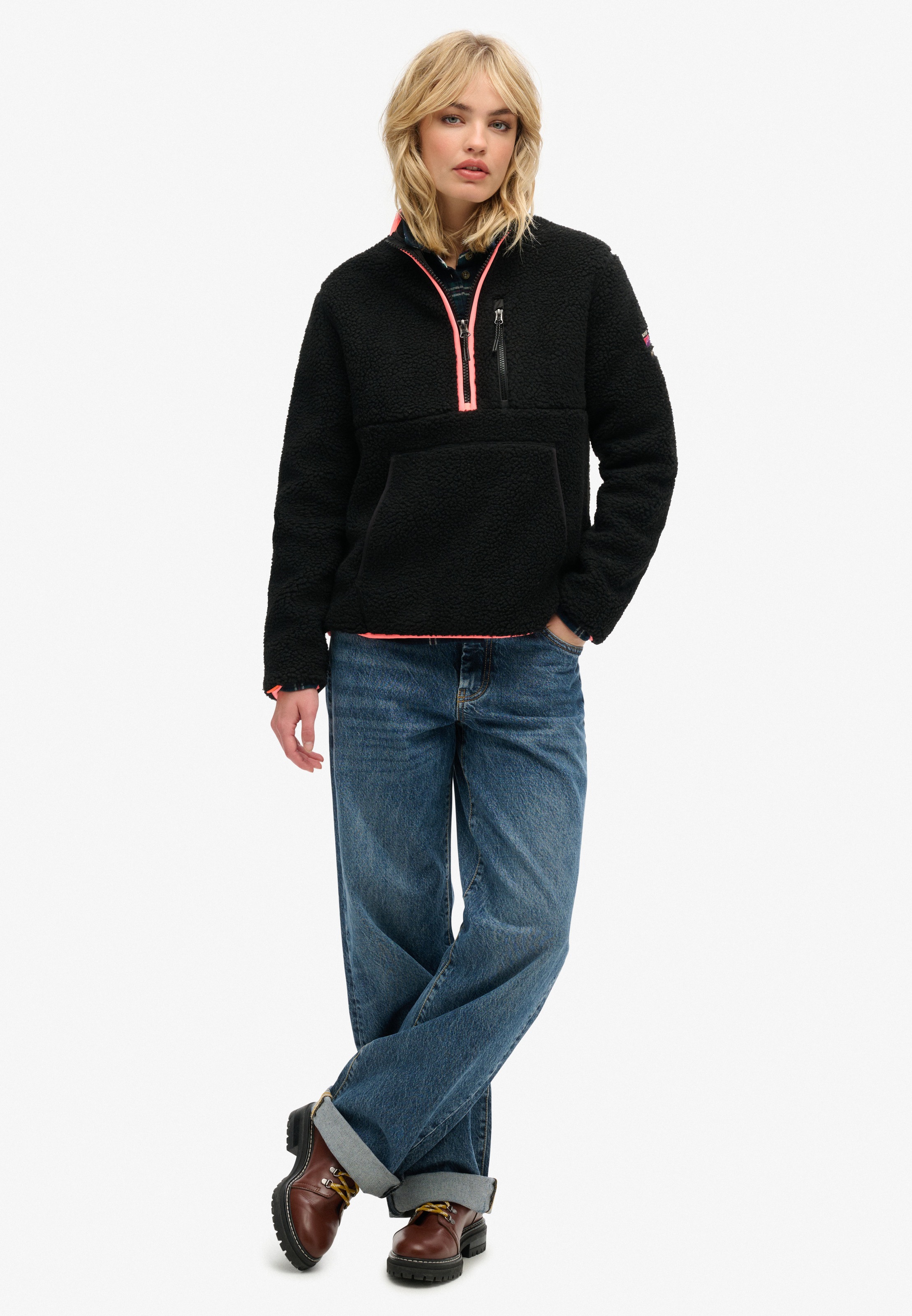 Superdry Fleecepullover "OUTDOOR HALF ZIP FLEECE" günstig online kaufen