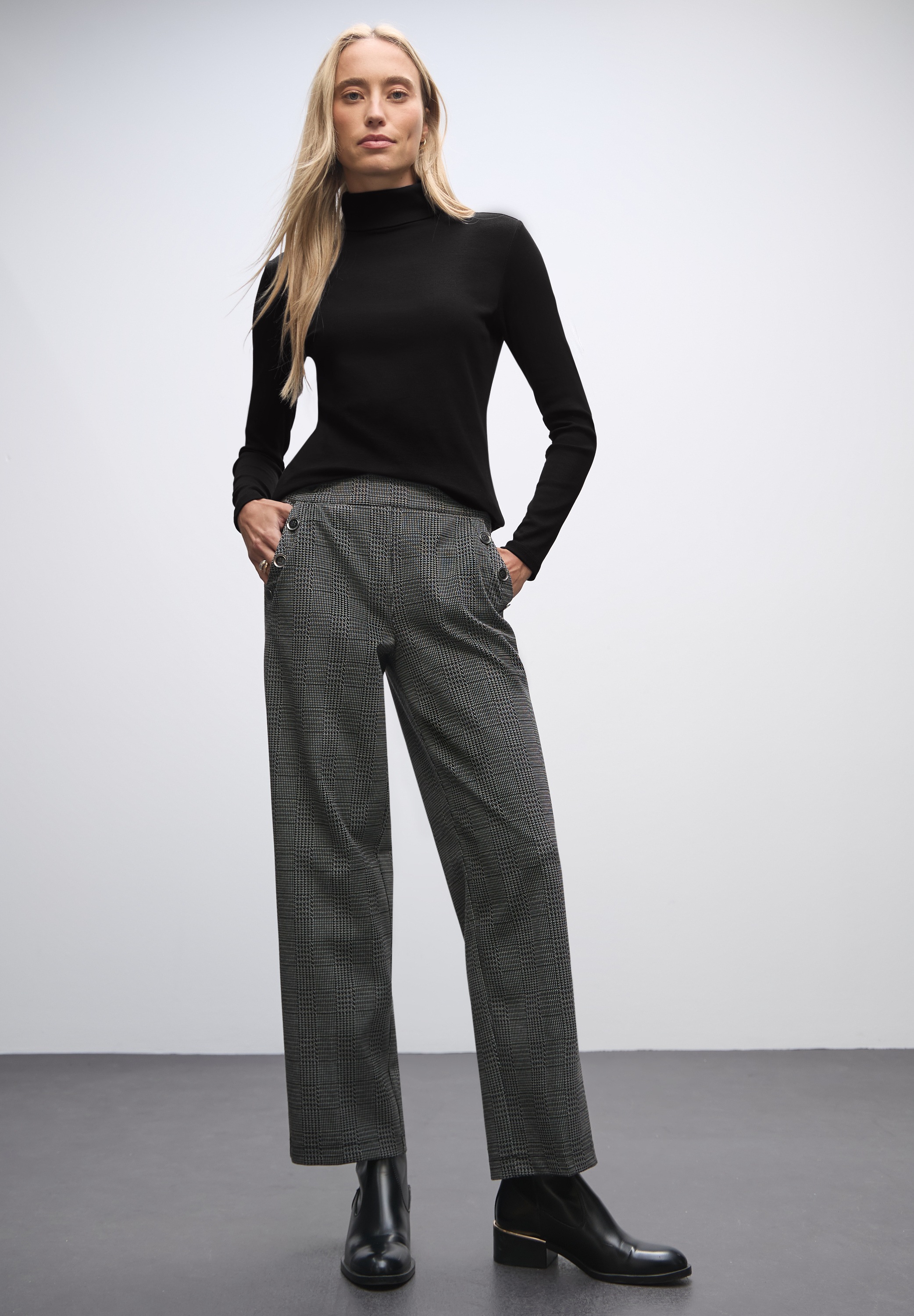 STREET ONE Langarmshirt mit Rippstruktur