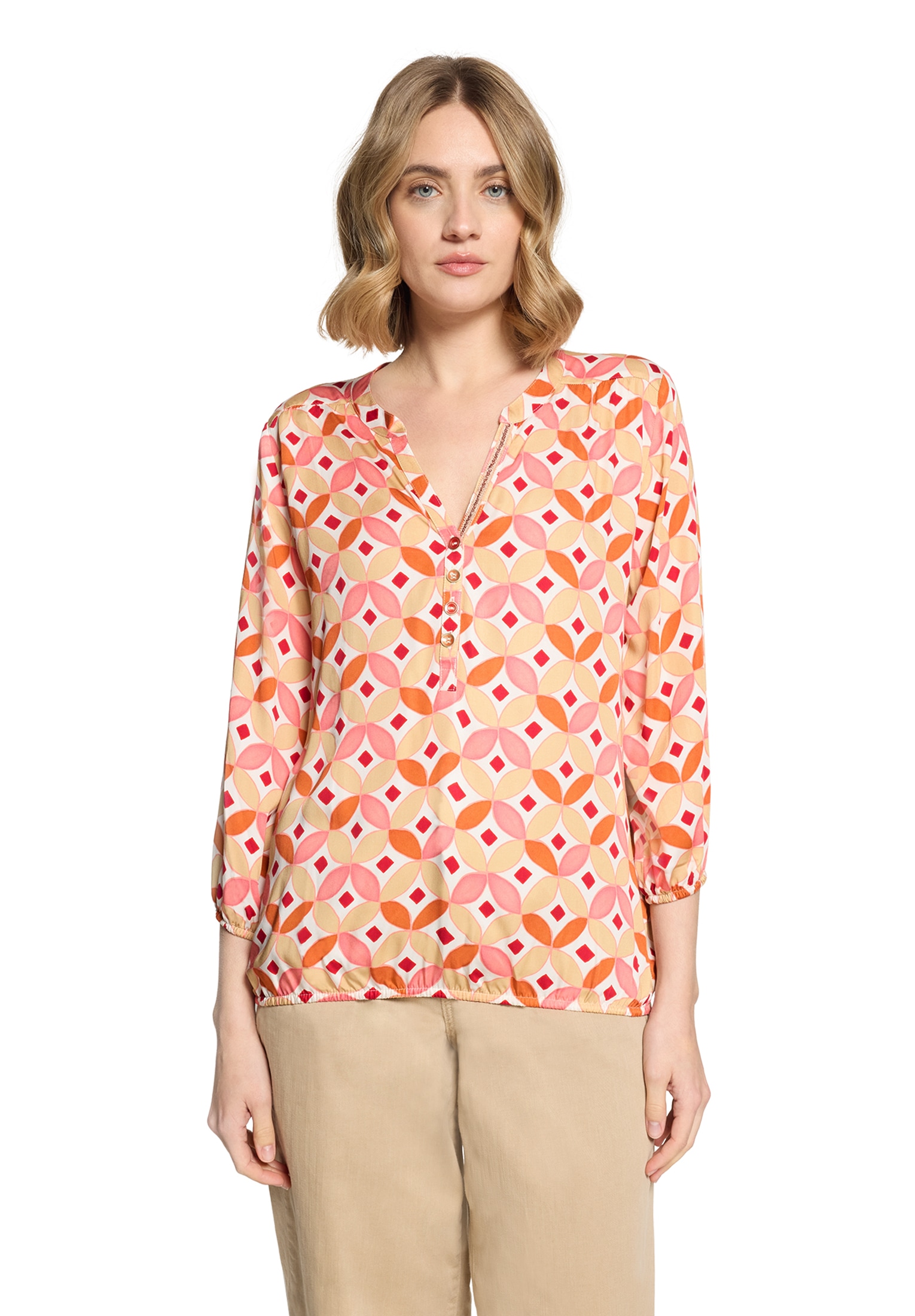 Cartoon Schlupfbluse "Damen mit Muster" günstig online kaufen