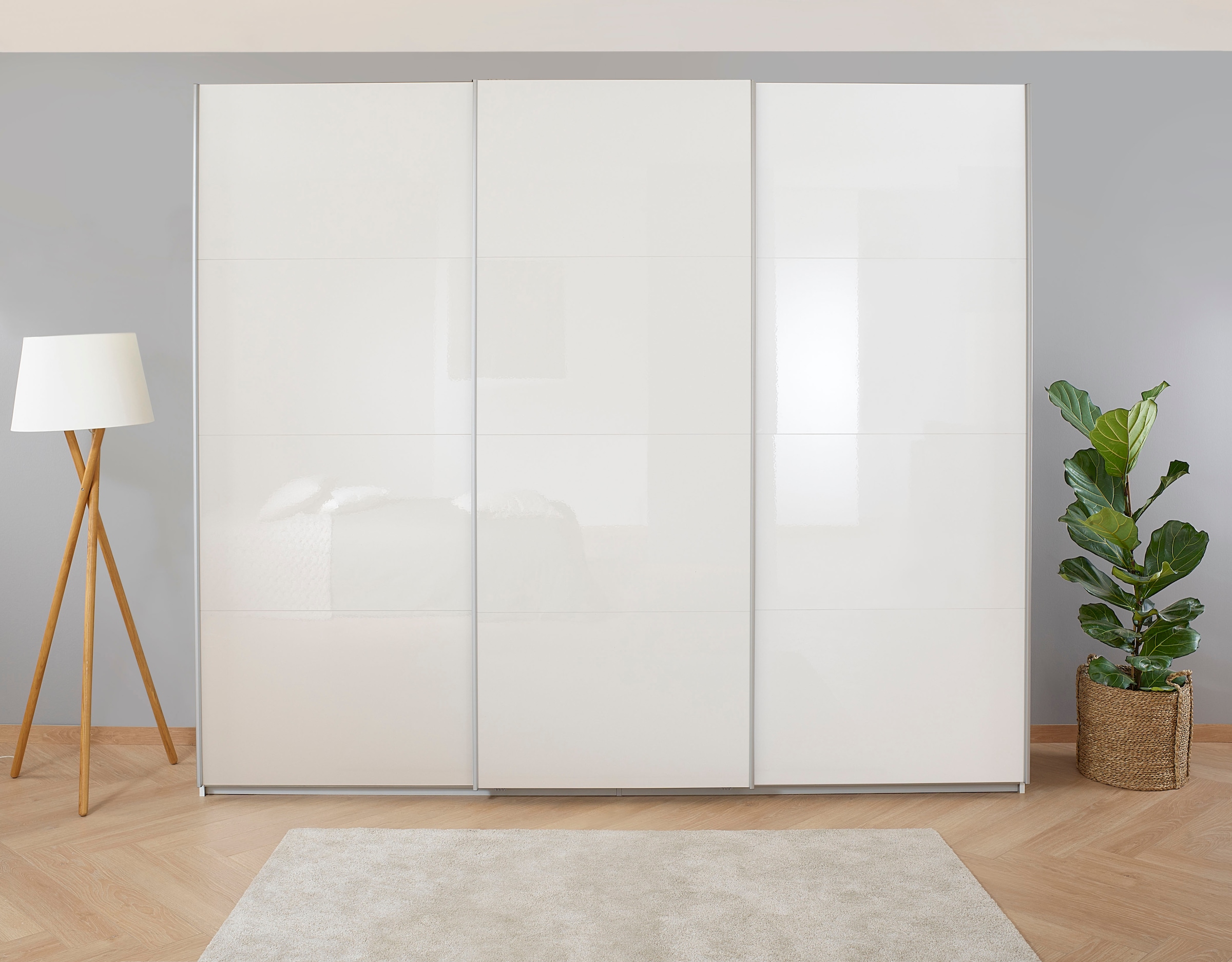OTTO home Kleiderschrank "Mehrzweckschrank Aktenschrank Möbel Mietswohnung Schlafzimmer KOLUNA" 3 Ausstattungen BASIC/CLASSIC/PREMIUM (inkl. SOFT-CLOSE-FUNKTION), Breiten 203/271/315/360cm Höhen 210/229 Hochglanzfront MADE IN GERMANY