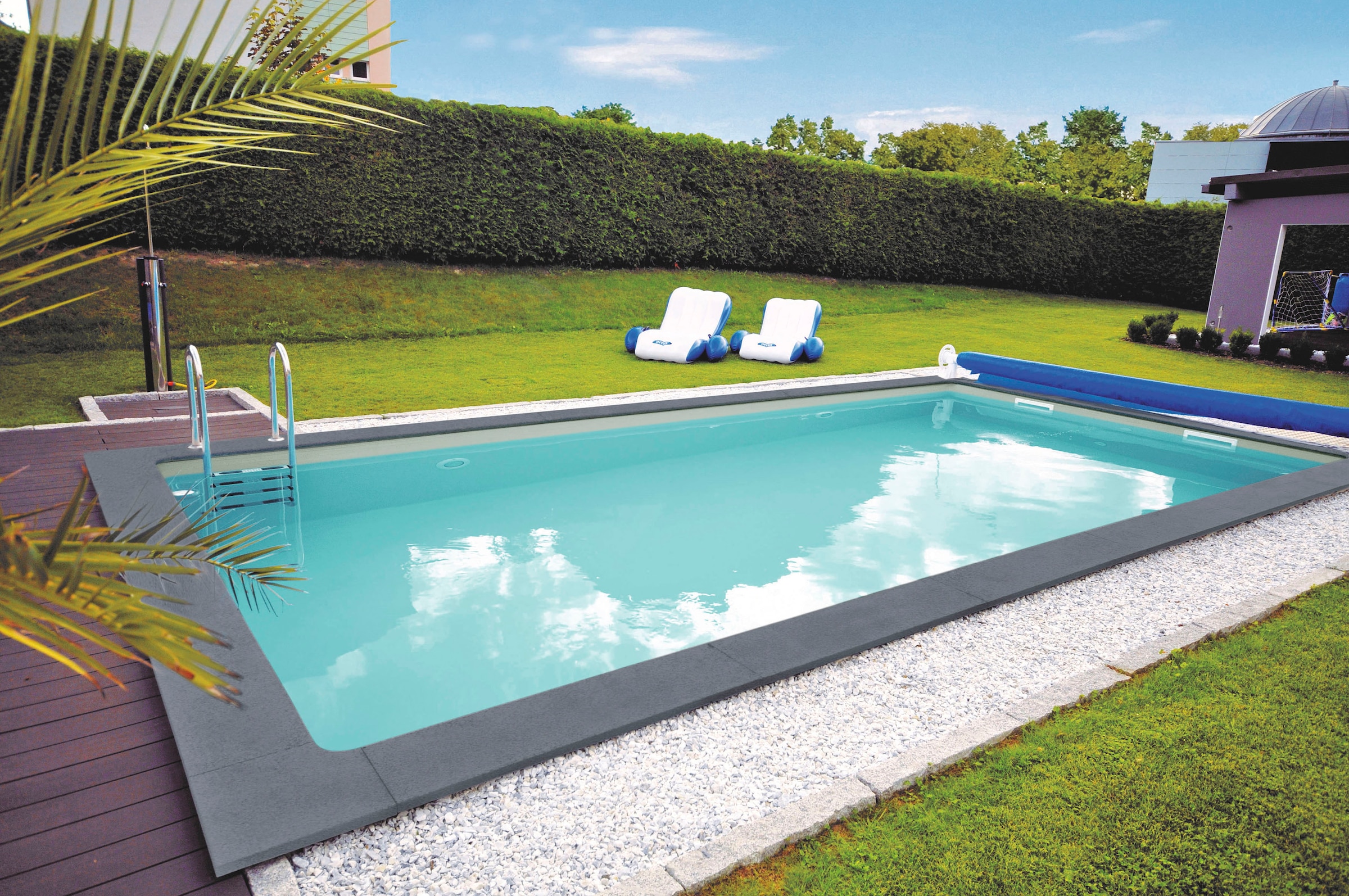 Schwimmbecken »STYROPOR®STEIN POOL ALL INCLUSIVE, BxLxH: 400x800x150 cm«, (Set), mit...