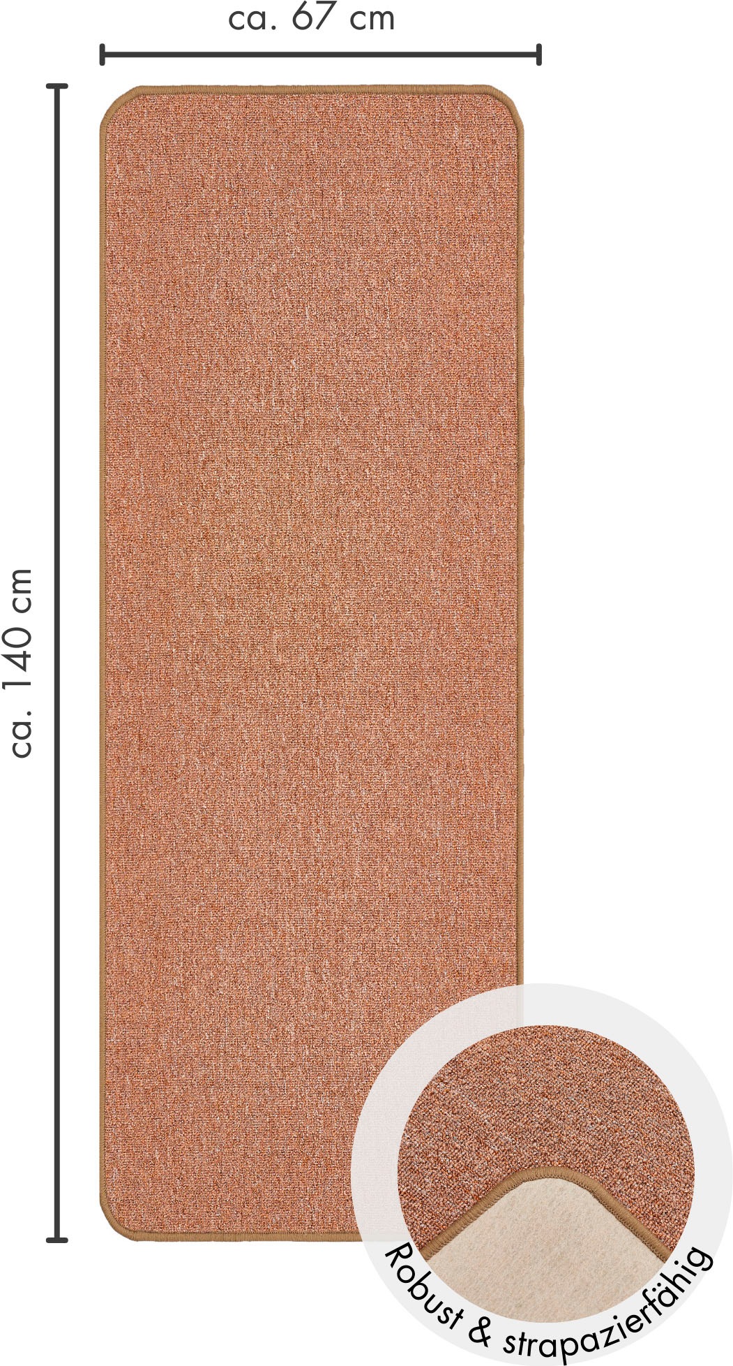 Andiamo Teppich »Luton, Made in Germany«, rechteckig, 5 mm Höhe, melierte Optik, auch als Läufer, Wohnzimmer & Schlafzimmer