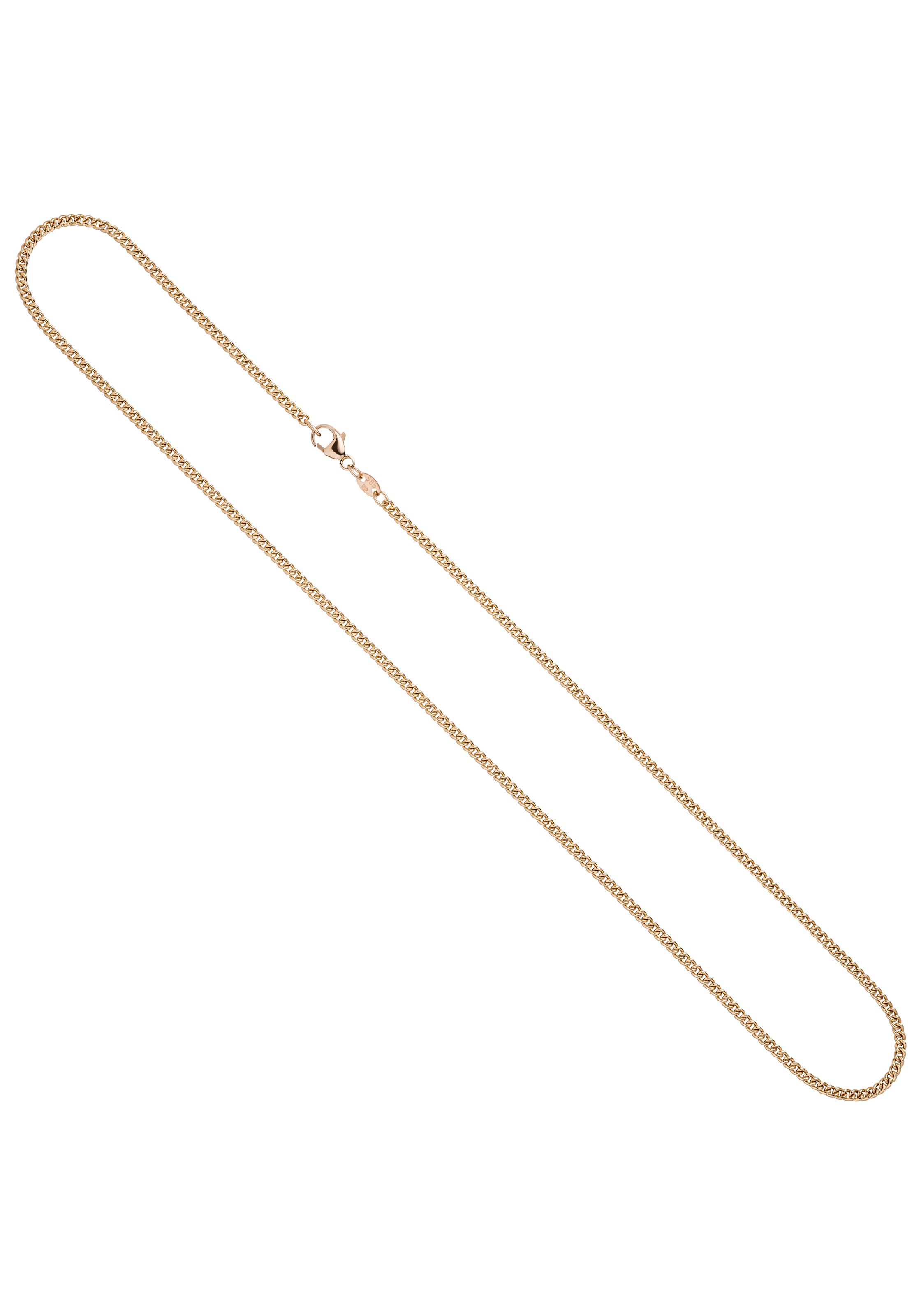 JOBO Goldkette, Panzerkette 585 Roségold 50 cm 2,0 mm