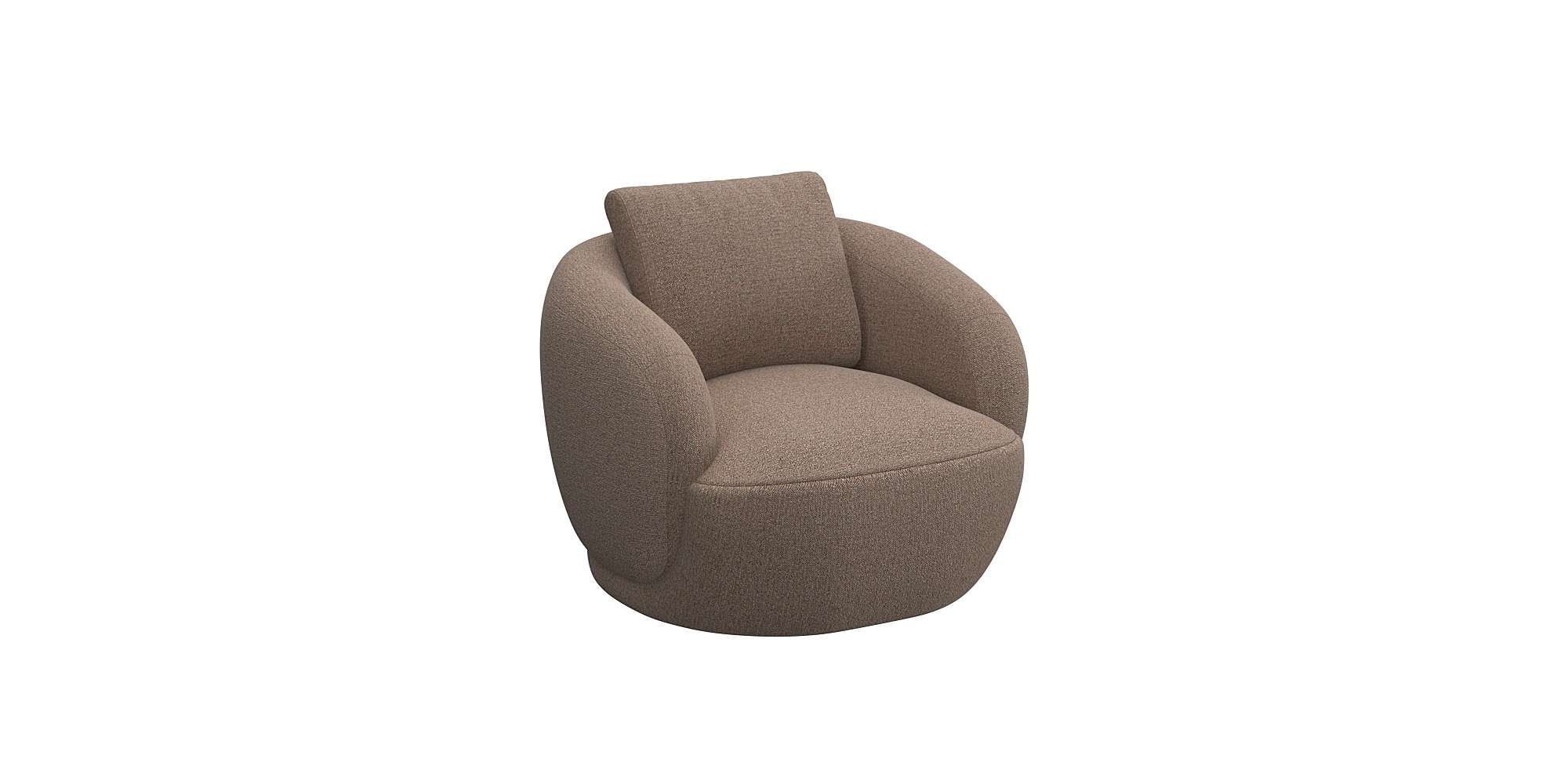 FLEXLUX Sessel »Torino, rund, drehbar, Einzelsofa, Polstersessel,«, Modernes, organisches Sessel-Design, Kaltschaum, Wellenunterfederung