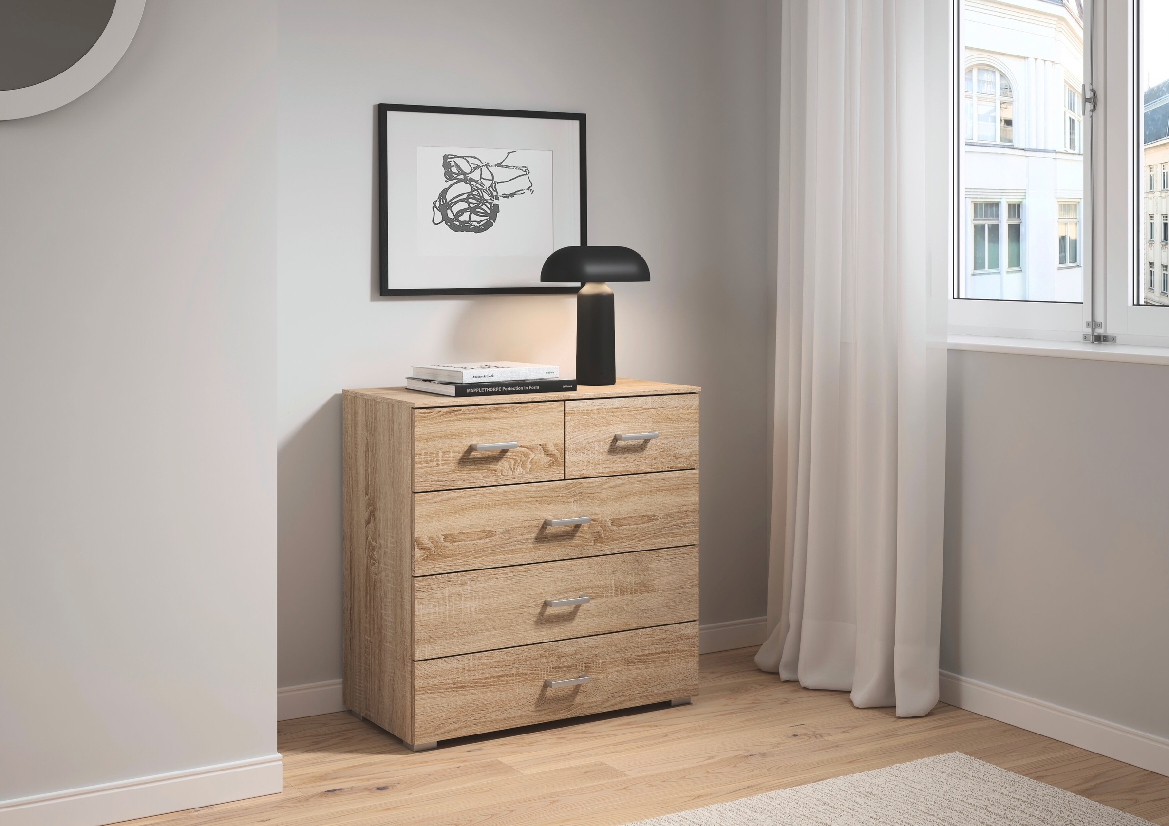 rauch Kommode "Gamma" Breite 80 cm / Höhe 81 cm, verschiedene Griffvariante günstig online kaufen