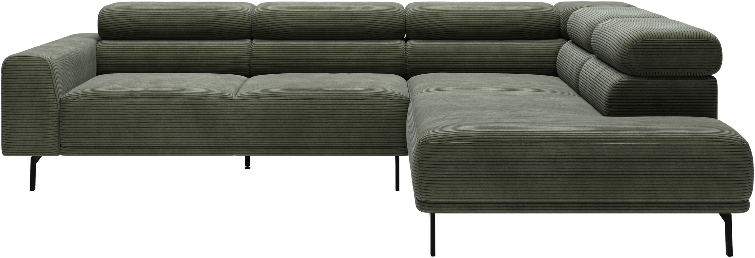 SCHÖNER WOHNEN-Kollektion "Tossa, Modernes Design trifft smarte Funktione, Breite 273 cm" Motorischer Sitzvorzug, Kopfteil-Funktion & Saugroboter-Höhe