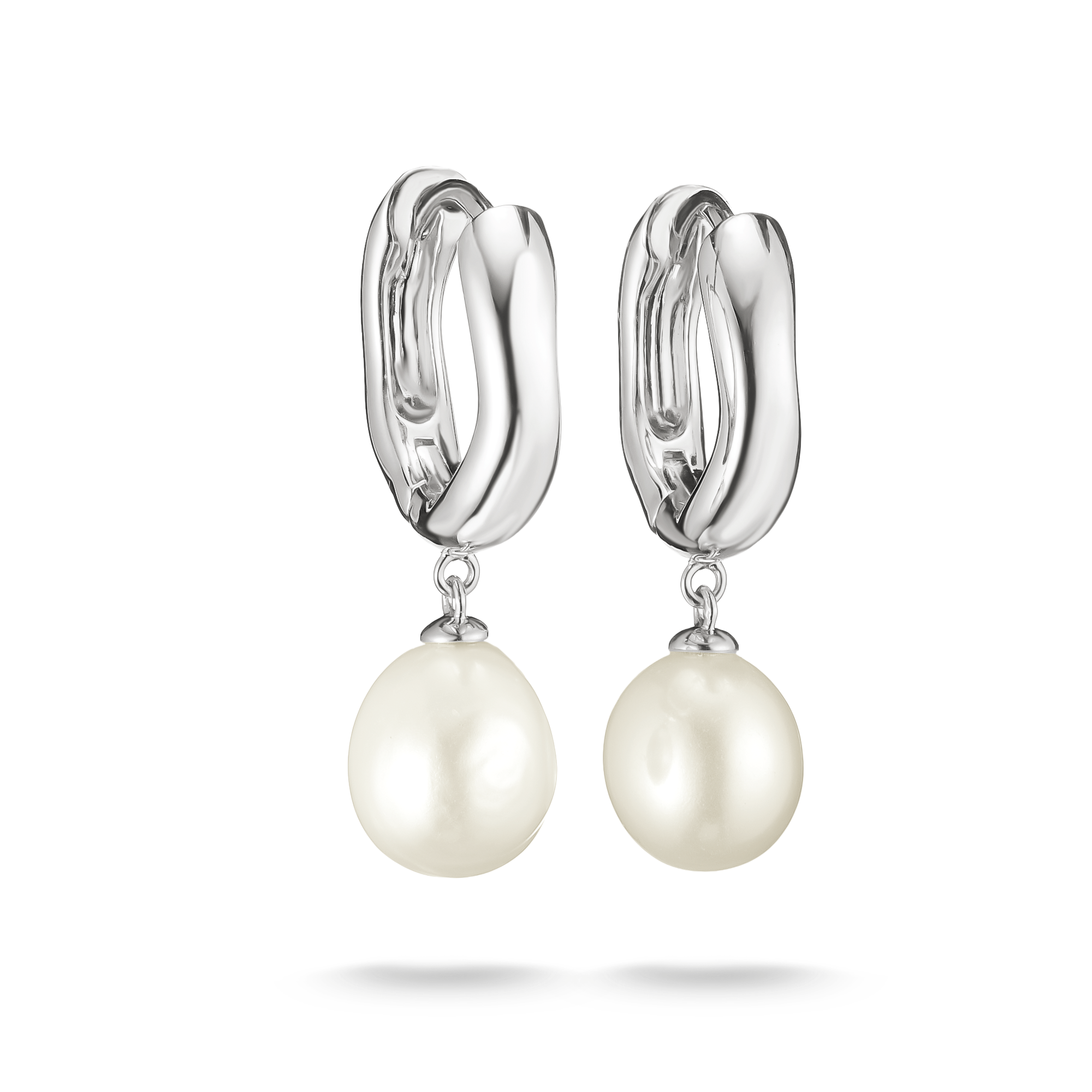 THOMAS SABO Paar Creolen »Bold Elegance Creolen Perlen« mit Süßwasserzuchtperle