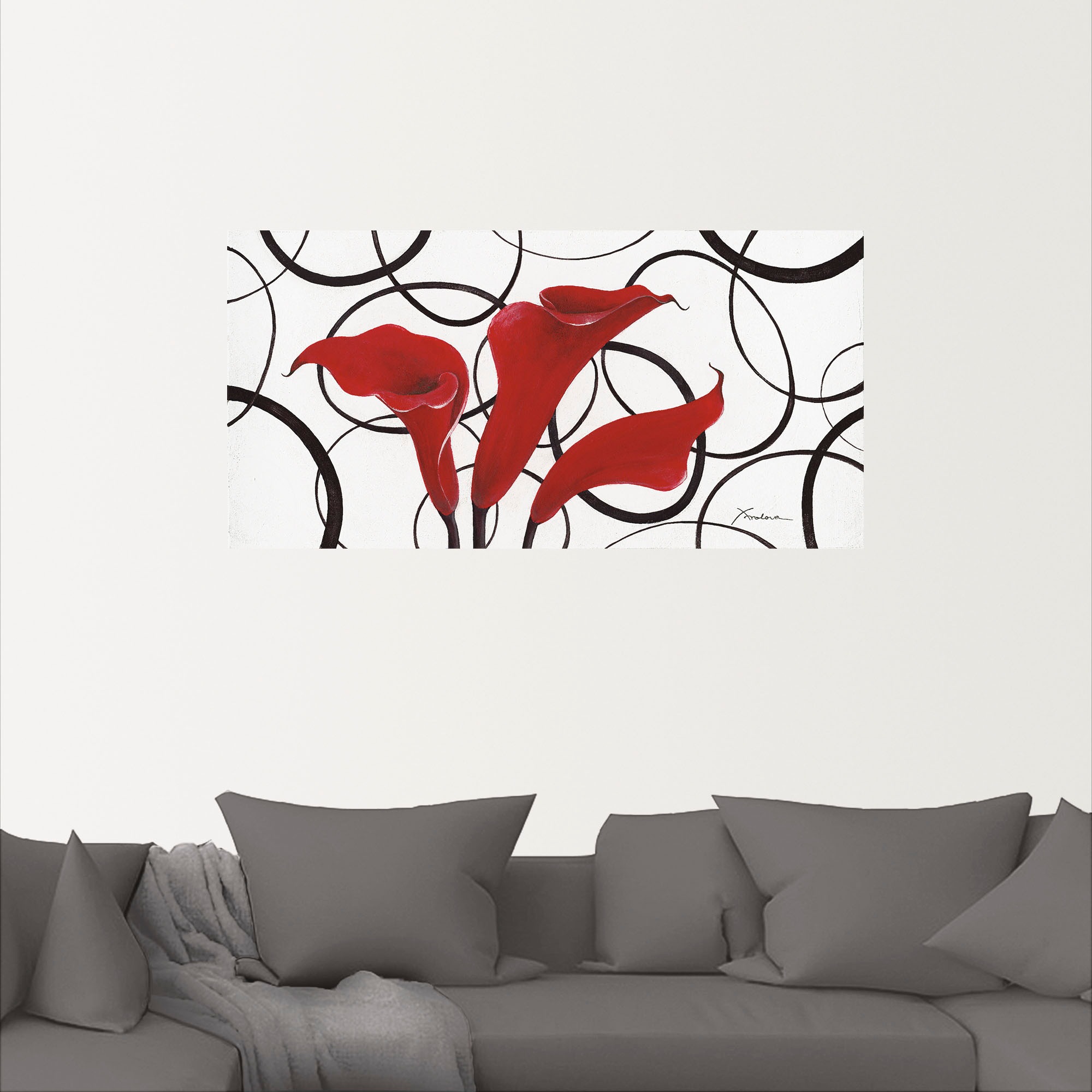 Artland Wandbild »Callas«, Blumen, (1 St.), als Leinwandbild, Wandaufkleber in verschied. Größen