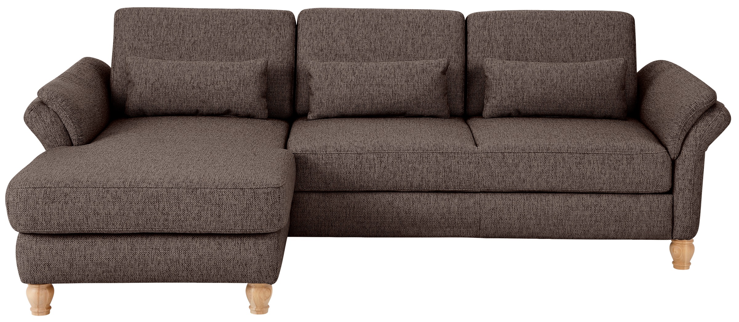 Home affaire Ecksofa »Palace L-Form«, incl. Sitztiefenverstellung, wahlweise mit Bettfunktion und Stauraum