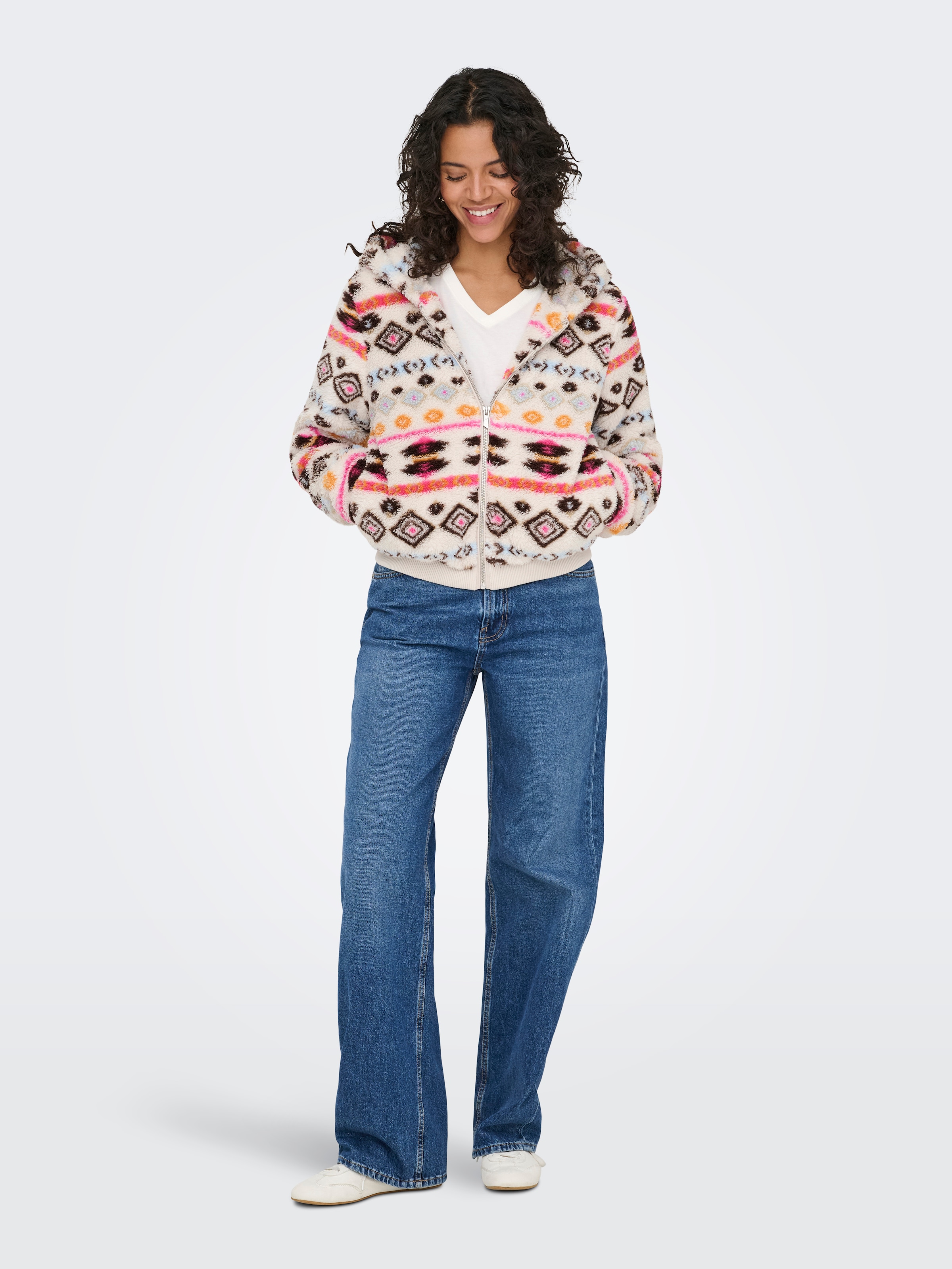 ONLY Outdoorjacke »ONLANNA CONTACT AOP HOOD JACKET OTW CS« mit Kapuze